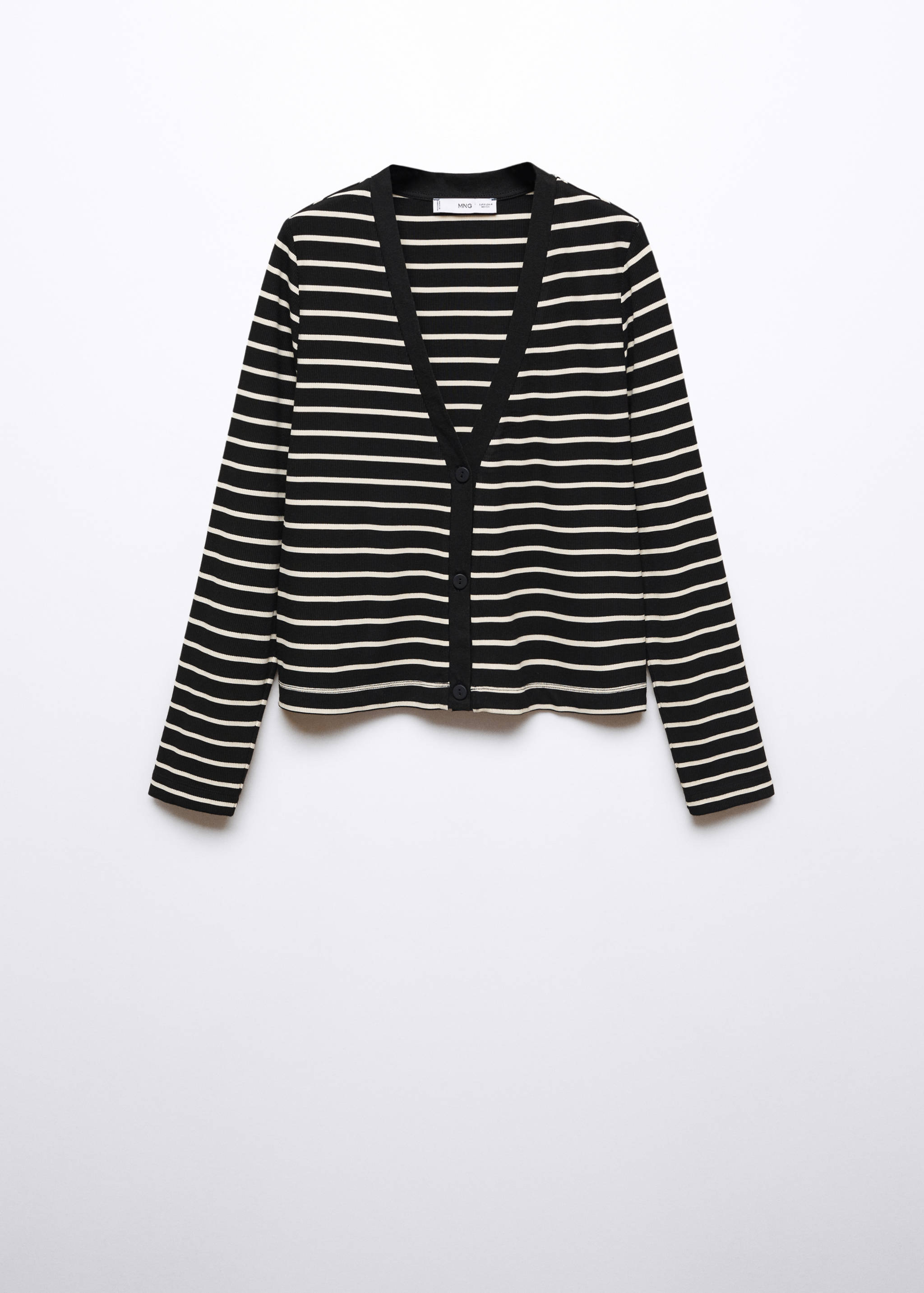 Cardigan rayures maille côtelée - Article sans modèle