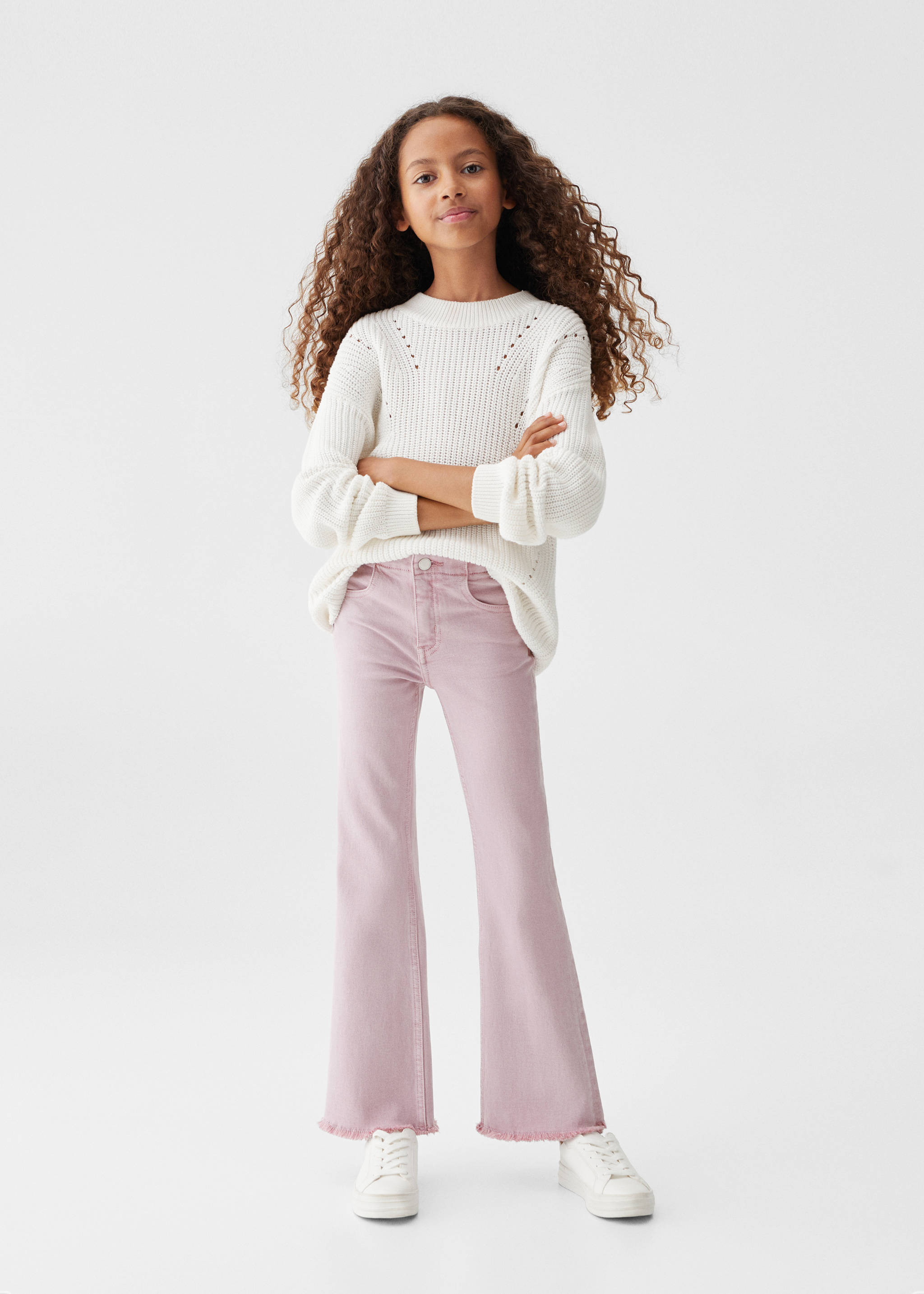 Flared finished jeans - General plane