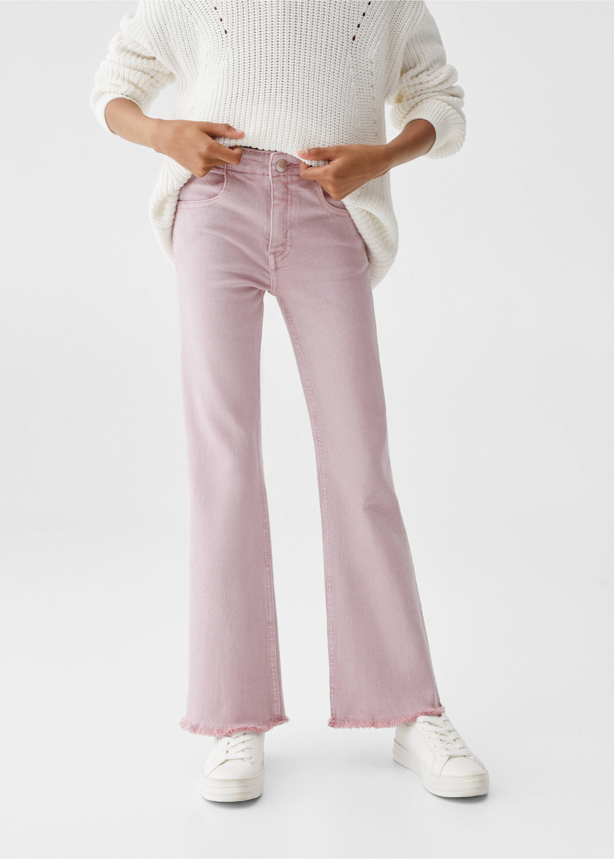 Flared finished jeans - Medium plane, Light/Pastel Purple. Ref: 57035996-00.