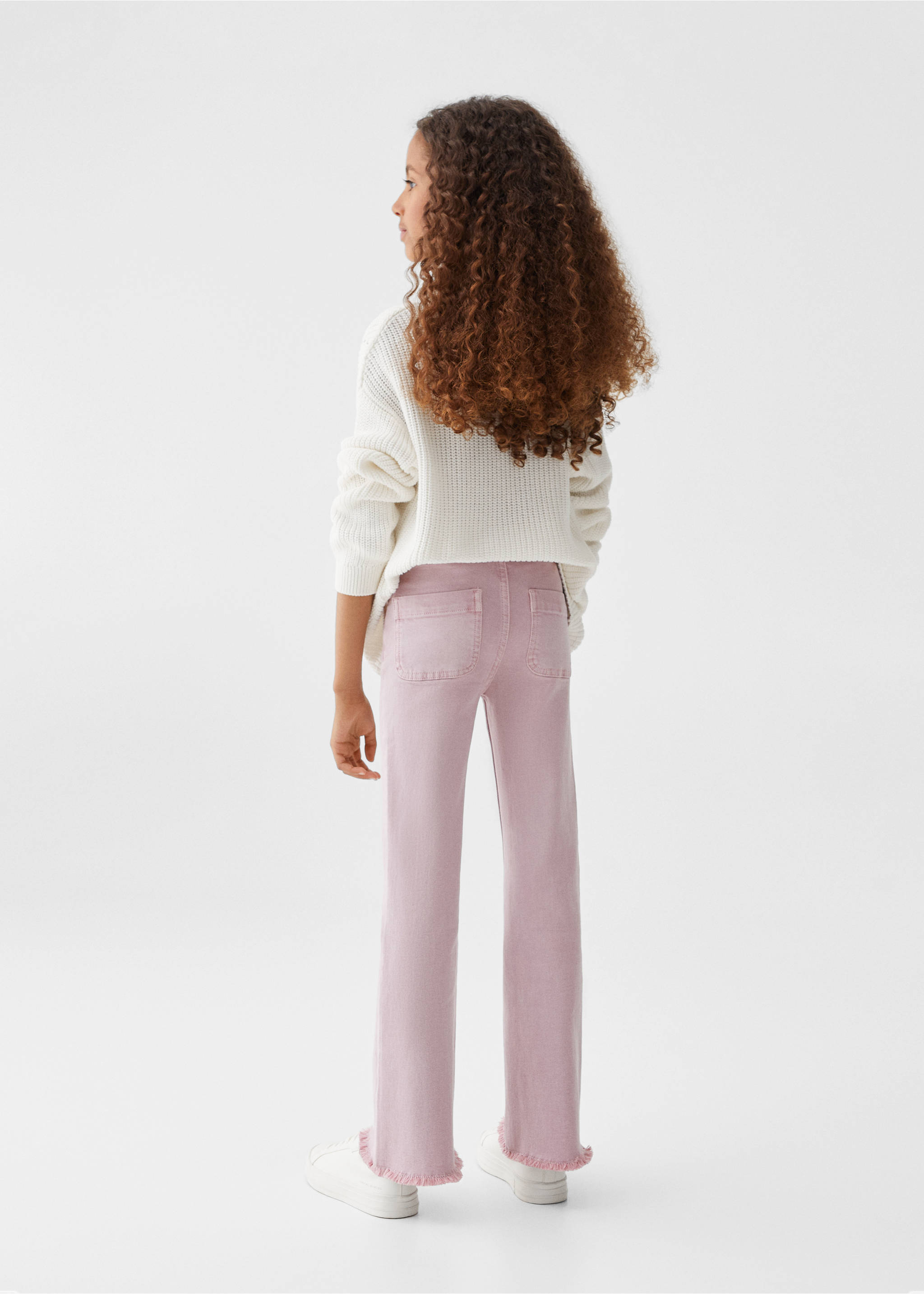 Flared finished jeans - Reverse of the article, Light/Pastel Purple. Ref: 57035996-00.