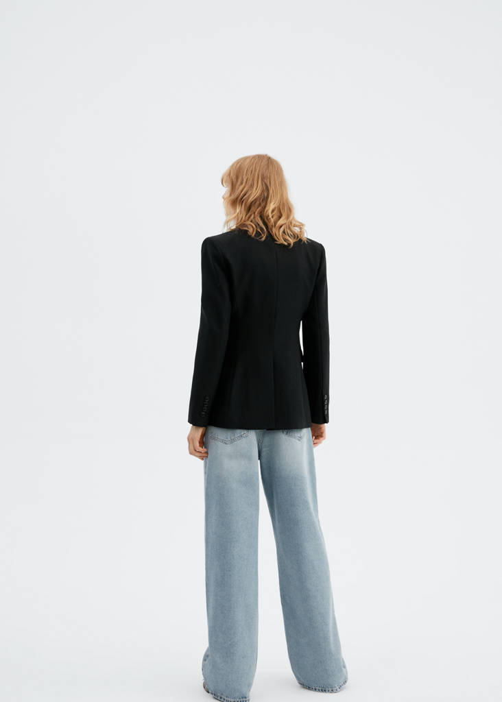 Wide leg mid-rise jeans — Medium Vintage Blue
