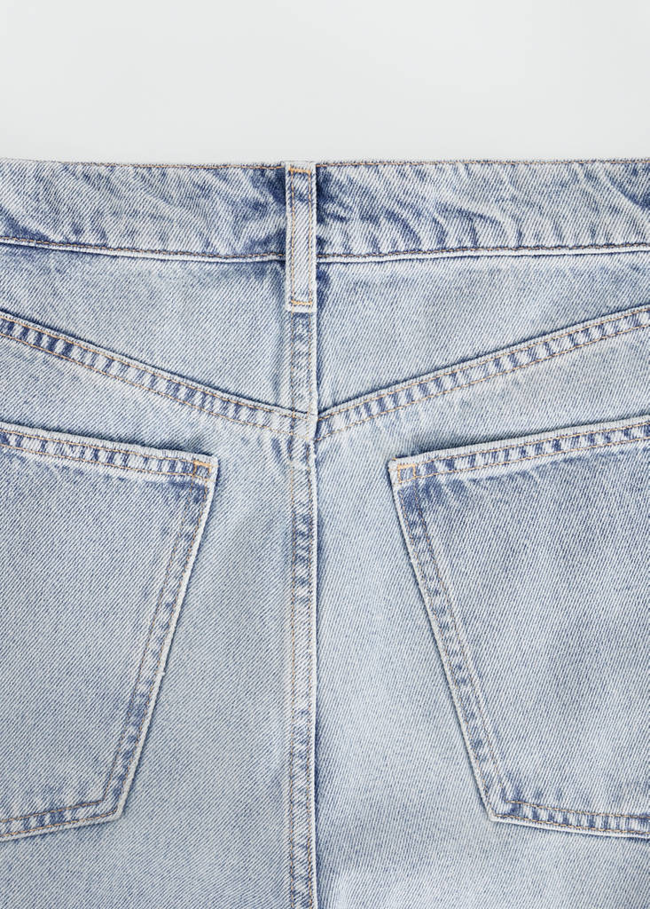 Wide leg mid-rise jeans — Medium Vintage Blue