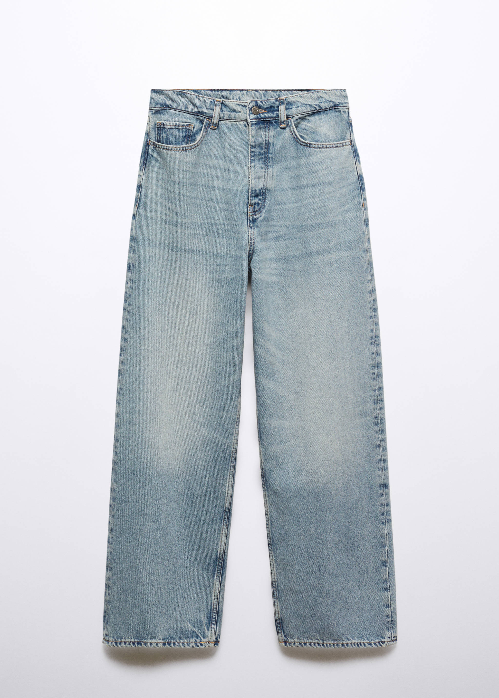 Wide leg mid-rise jeans - Article without model