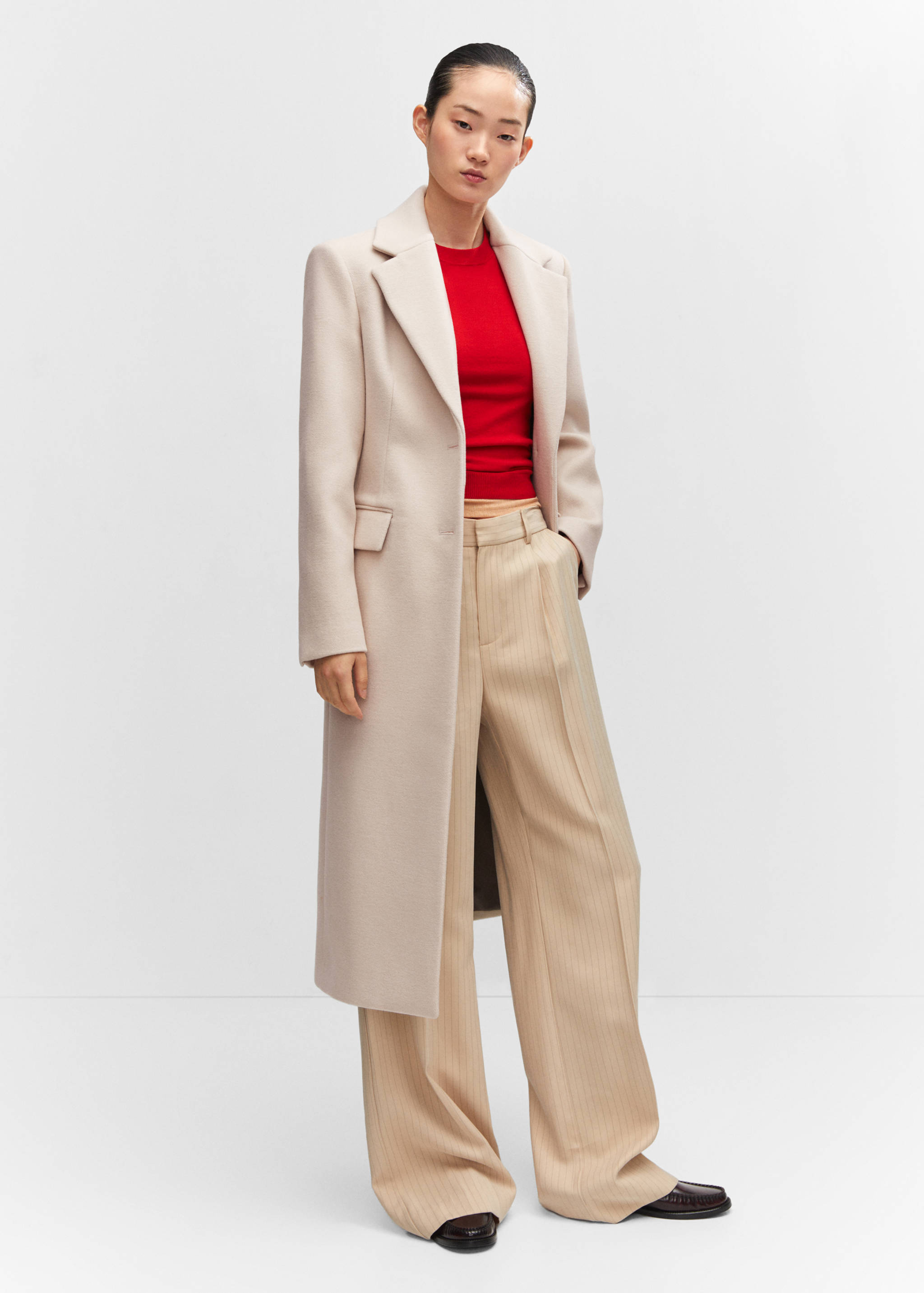 Abrigo largo lana - Plano general