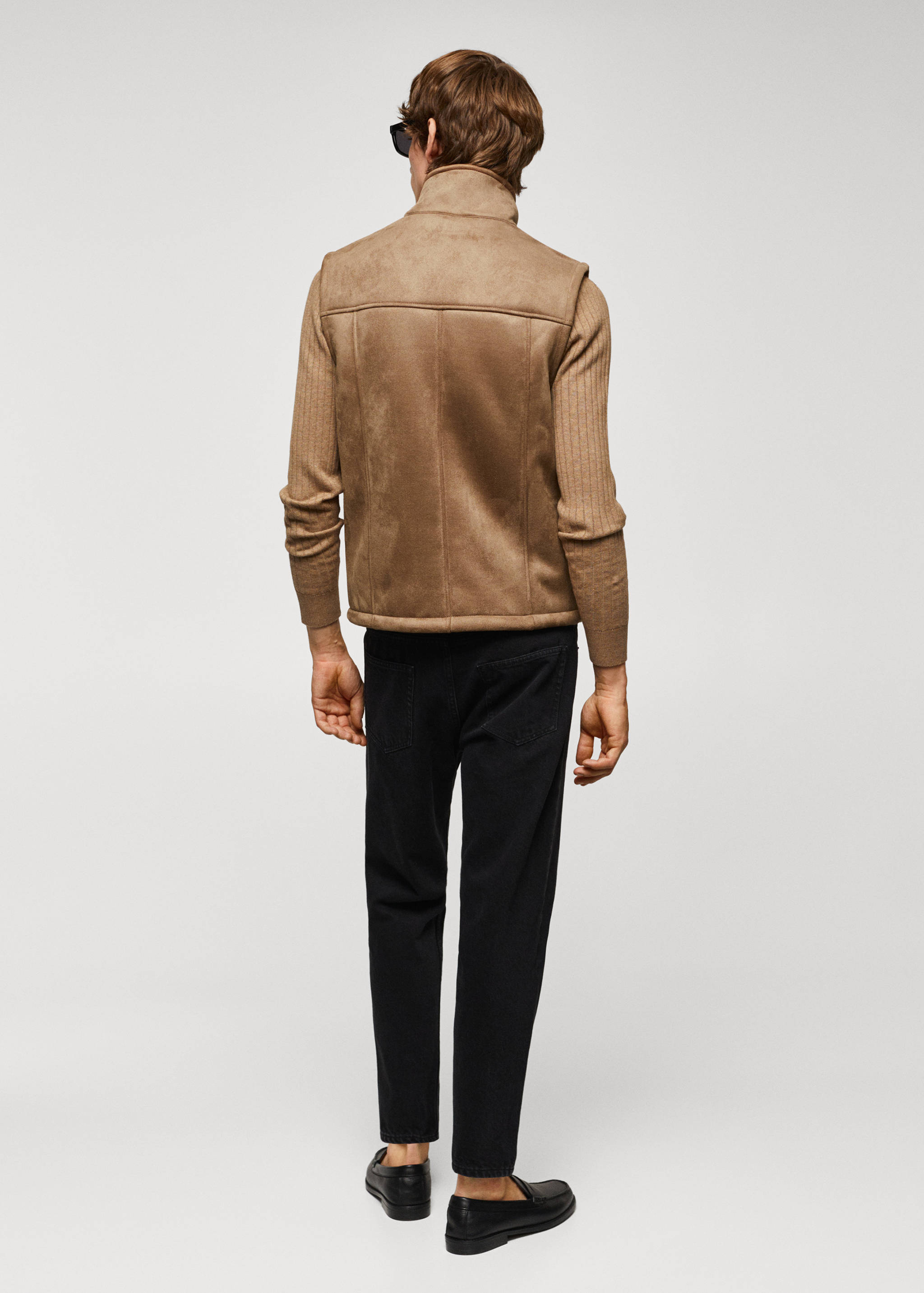 Shearling-lined faux-leather gilet - Reverse of the article