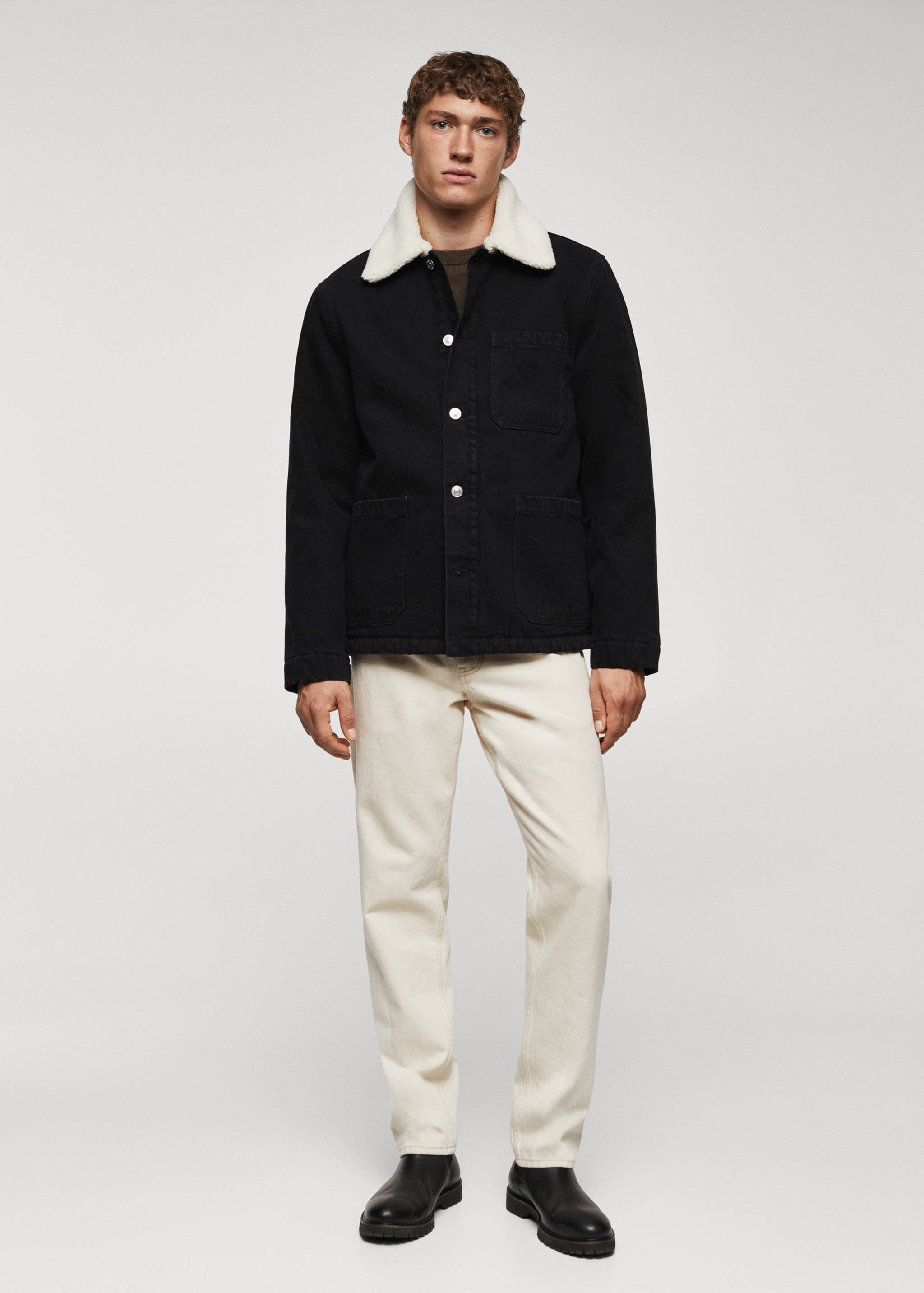 羊皮牛仔夹克 - null