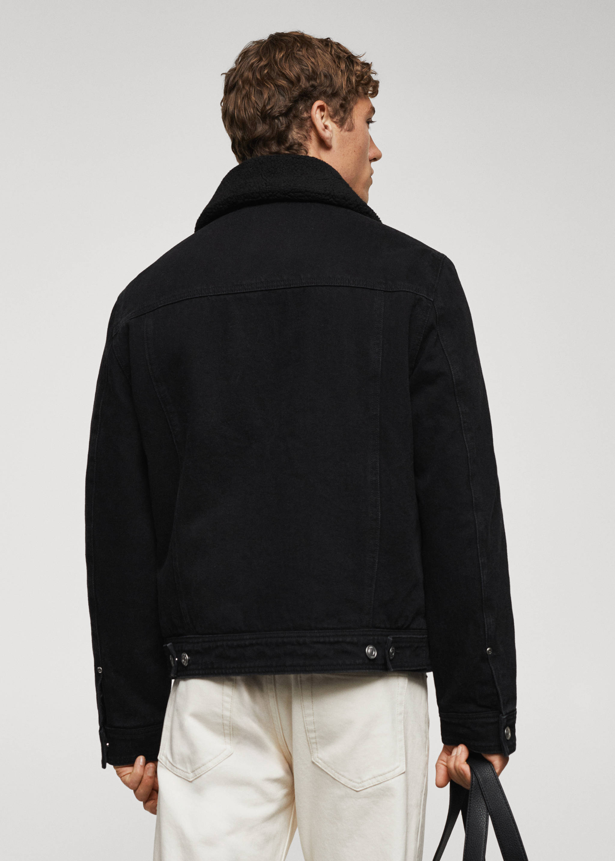 Shearling denim jacket - Reverse of the article