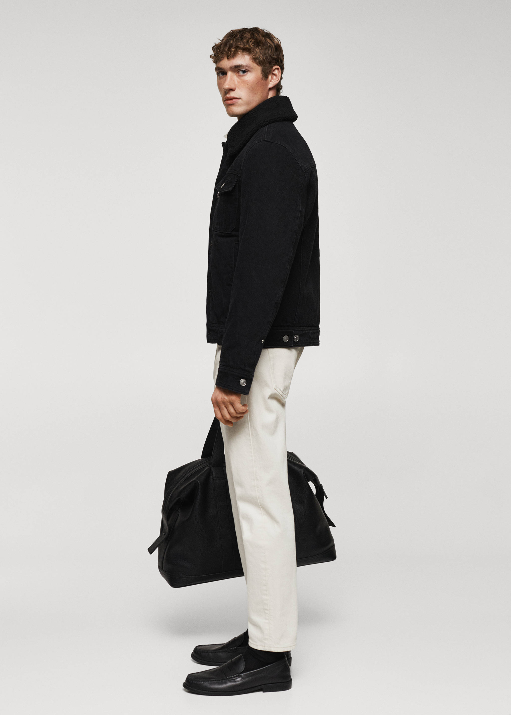 Shearling denim jacket - Details of the article 2