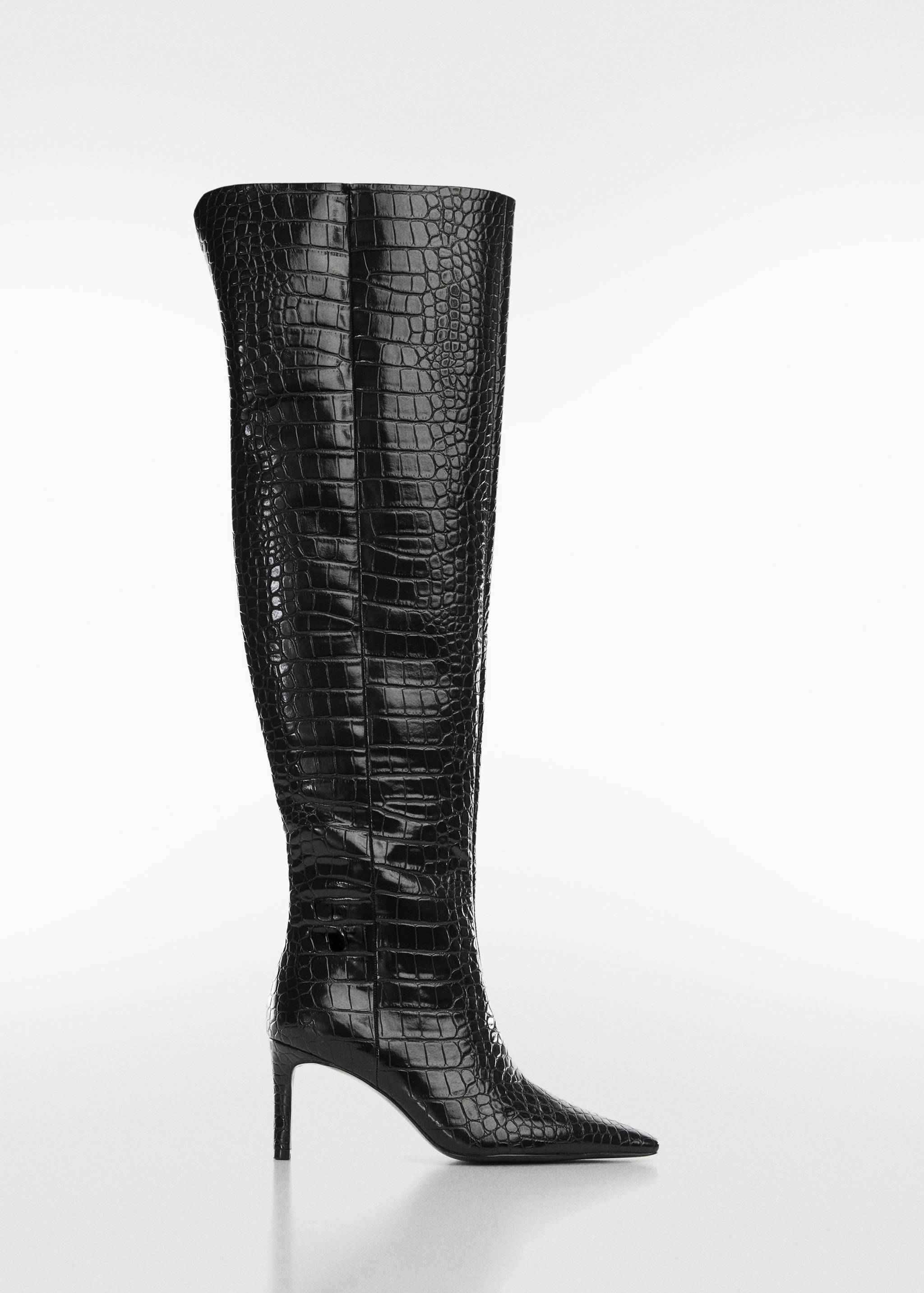 Bottes talon effet croco - Article sans modèle