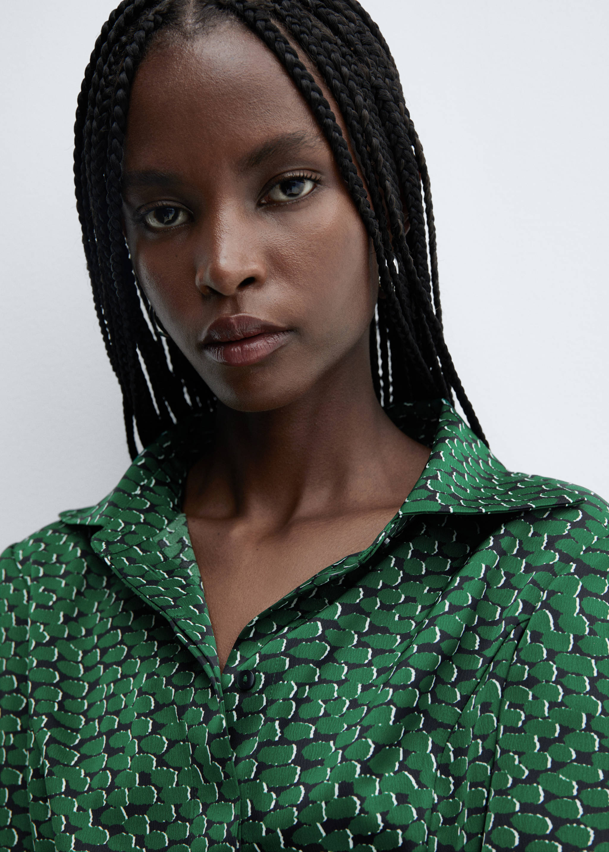 Jurk met print en ceintuur - Detail van het artikel 1