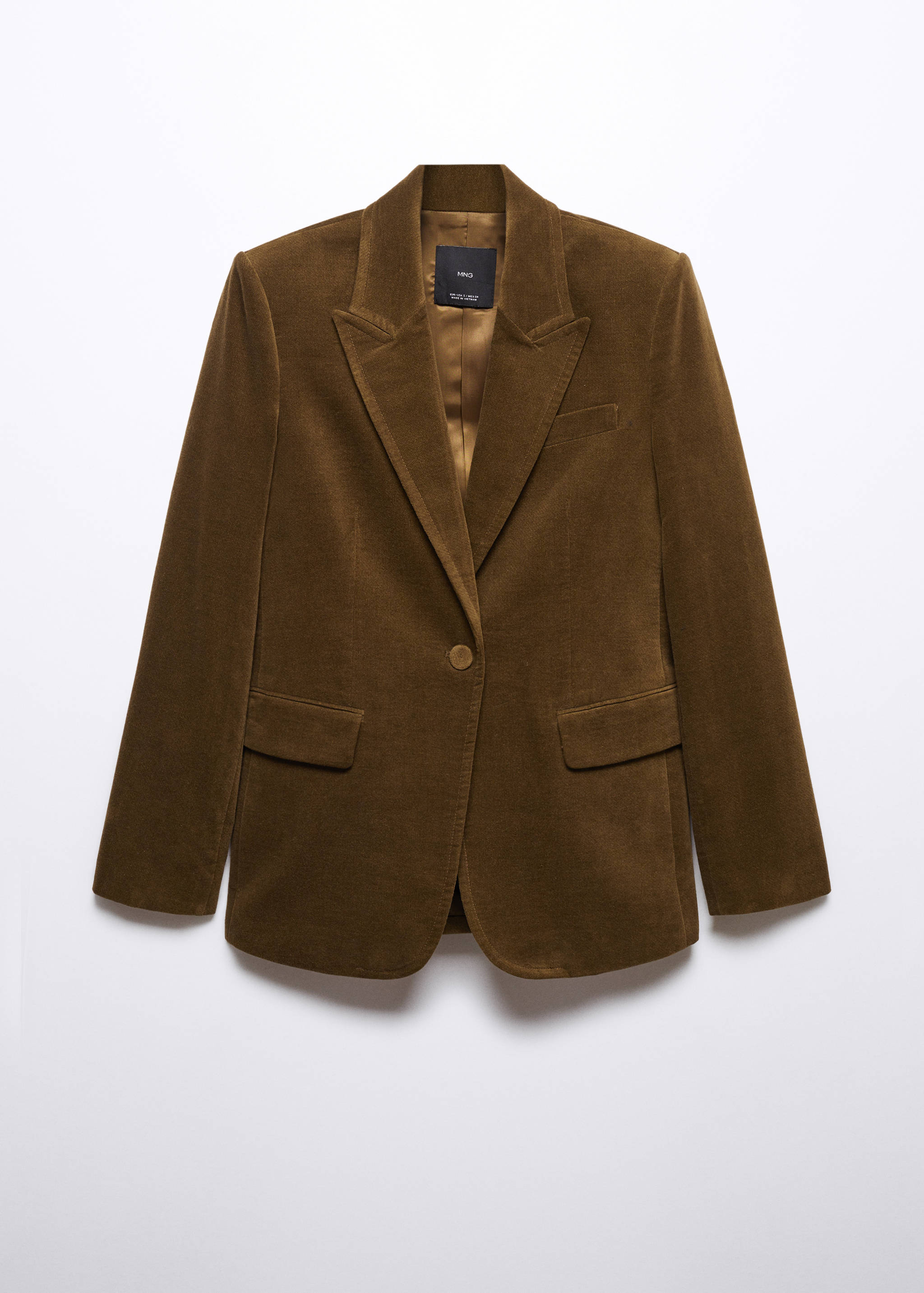 Veste costume velours ras - Article sans modèle