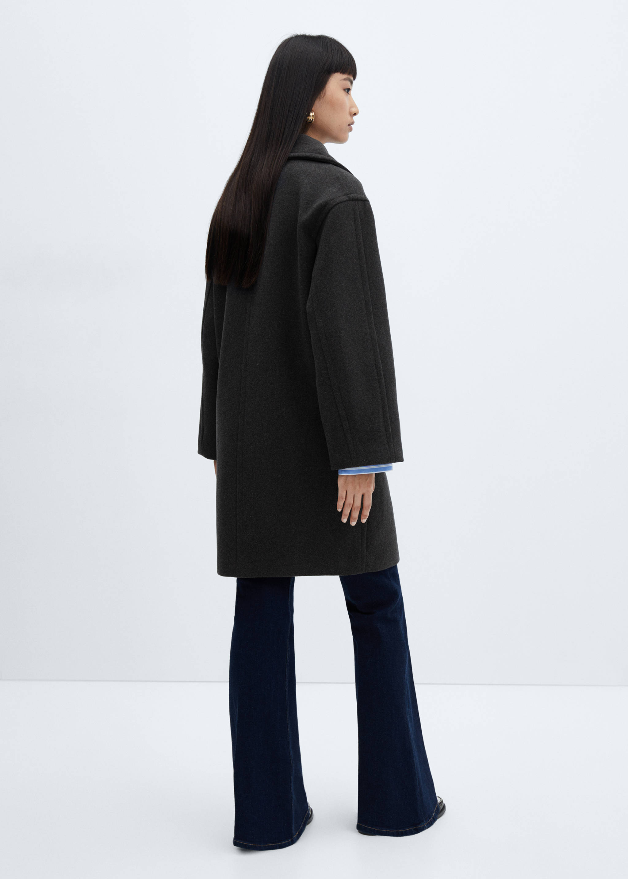 Manteau laine maxi revers - Verso de l’article