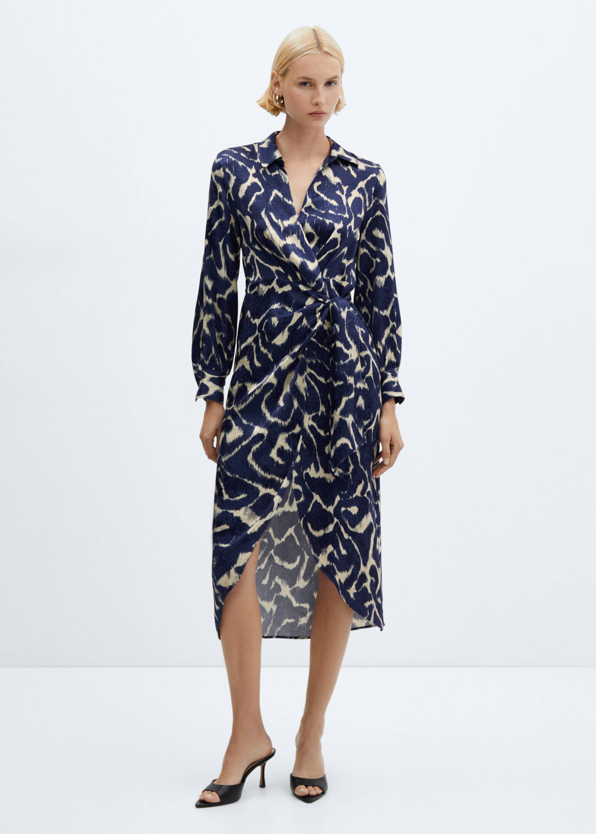 Knot print dress - General plane