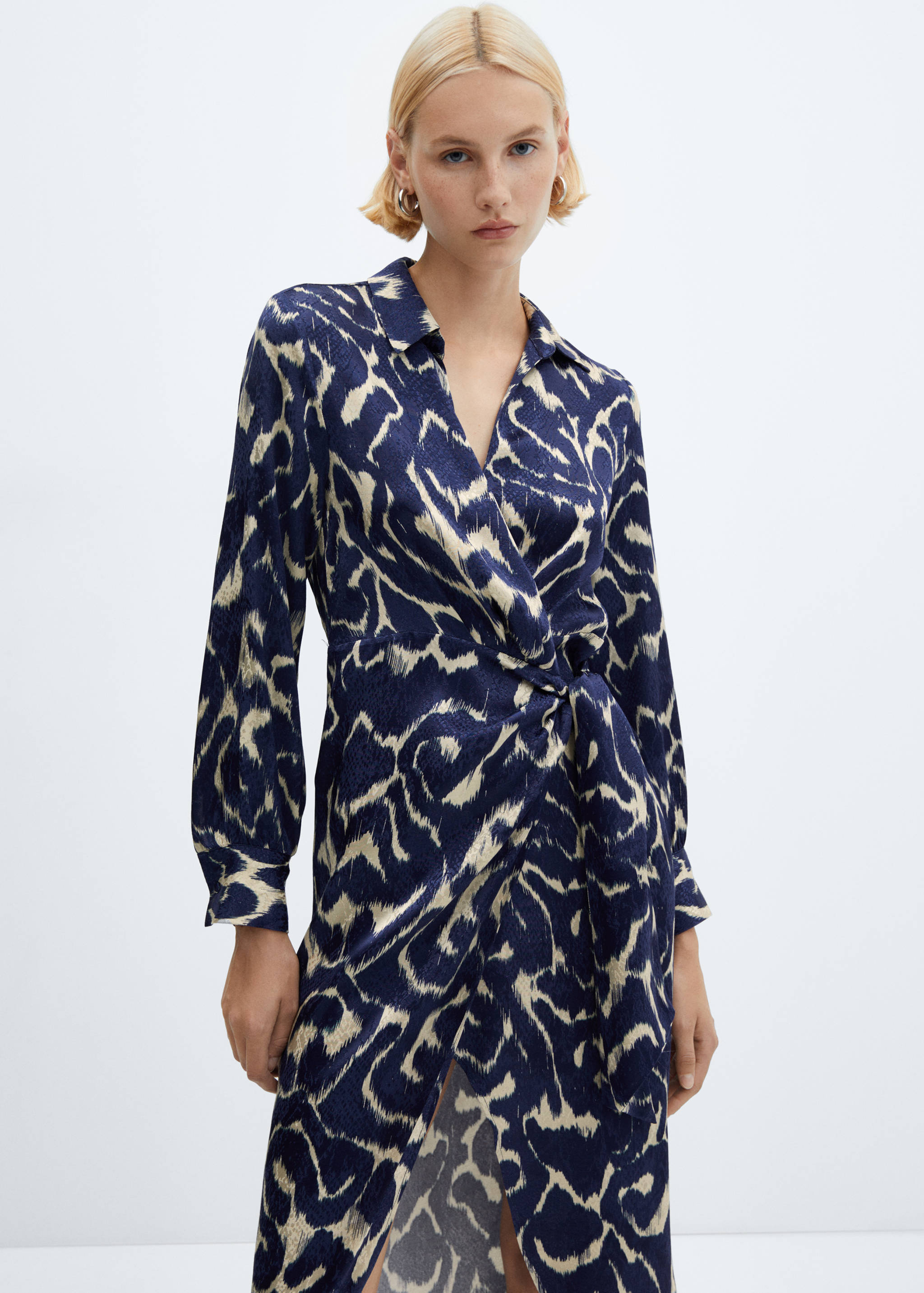 Knot print dress - Medium plane
