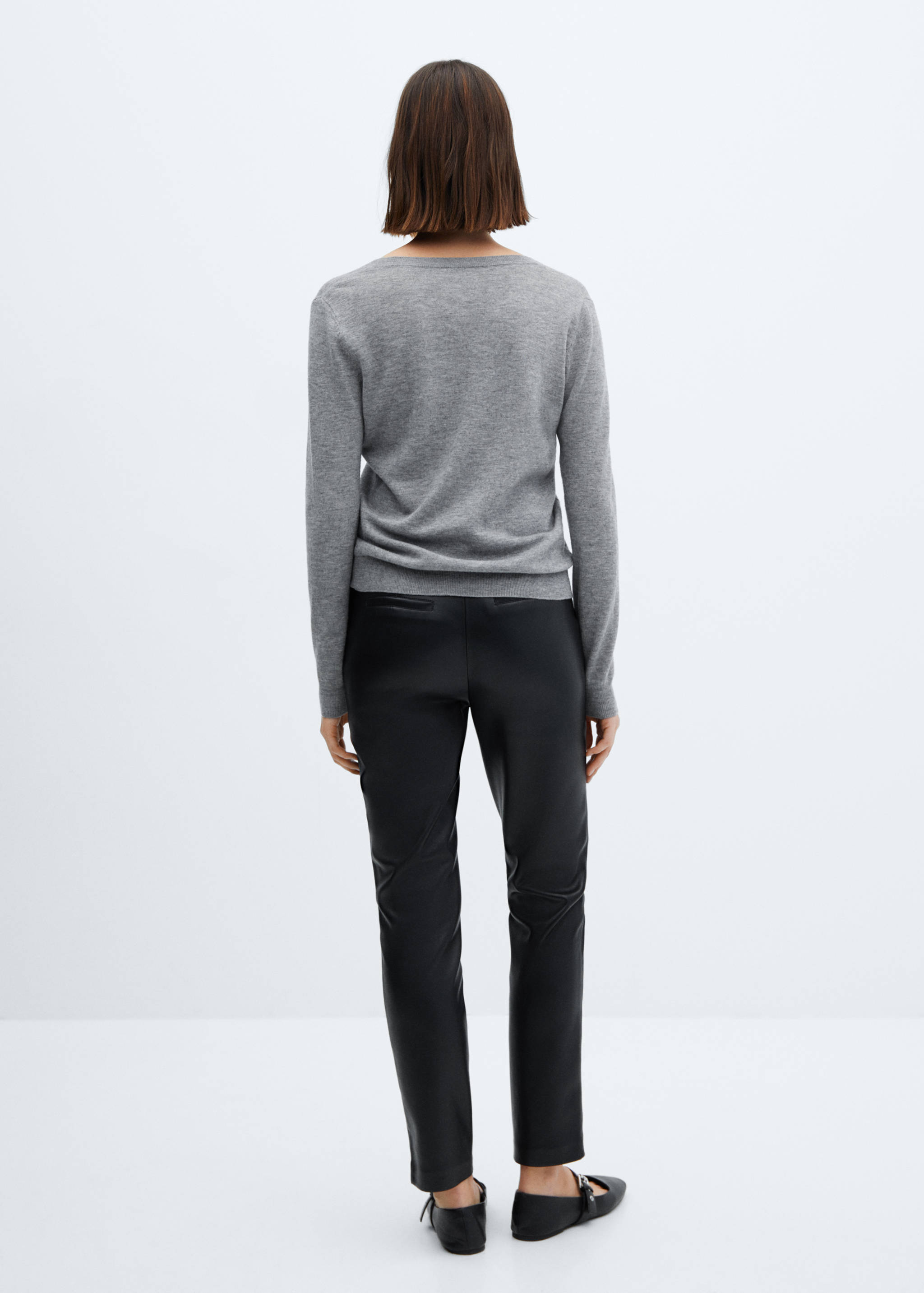 Pantalon ceinture simili-cuir - Verso de l’article