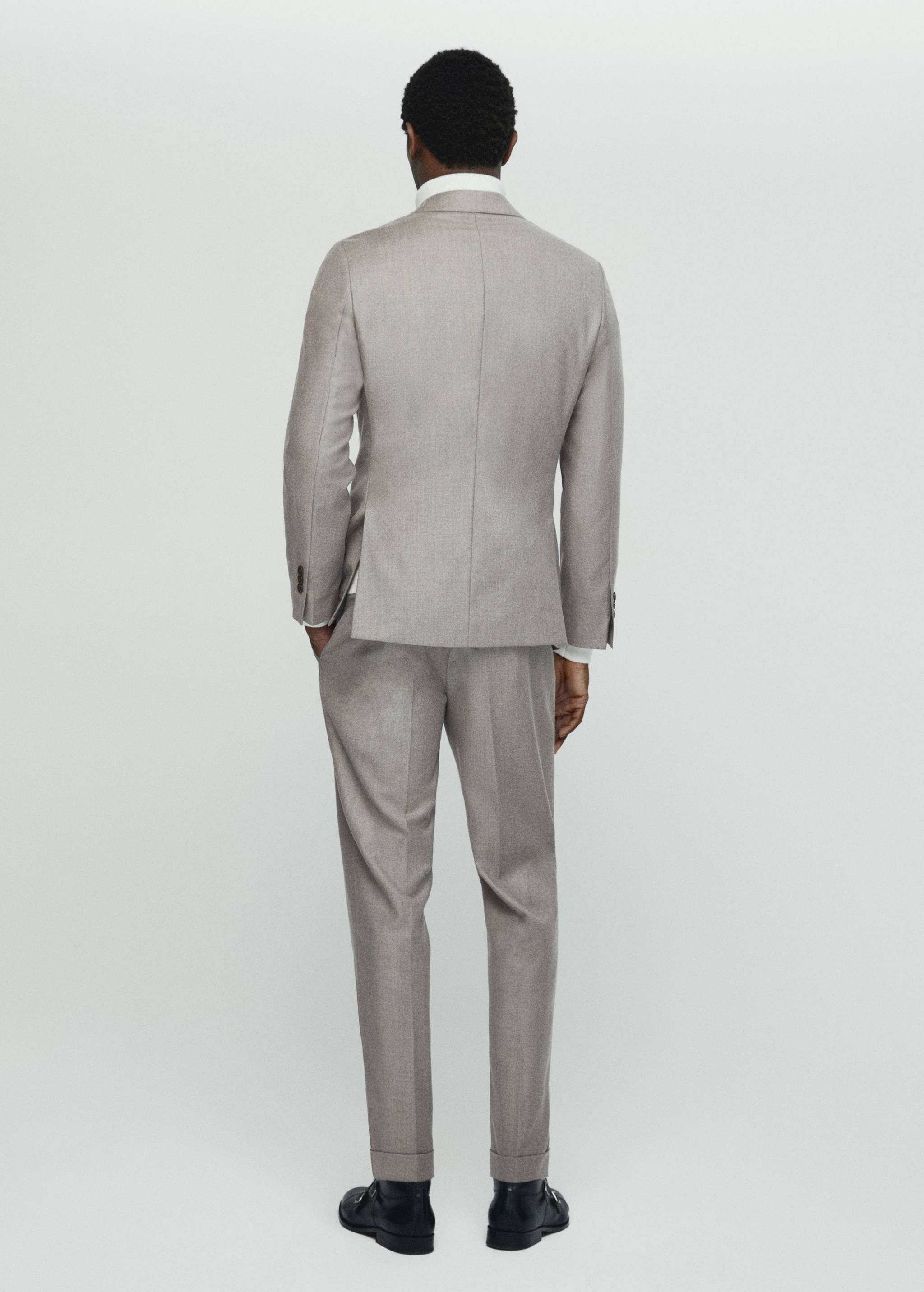 Virgin wool double-breasted suit jacket - Reverse of the article