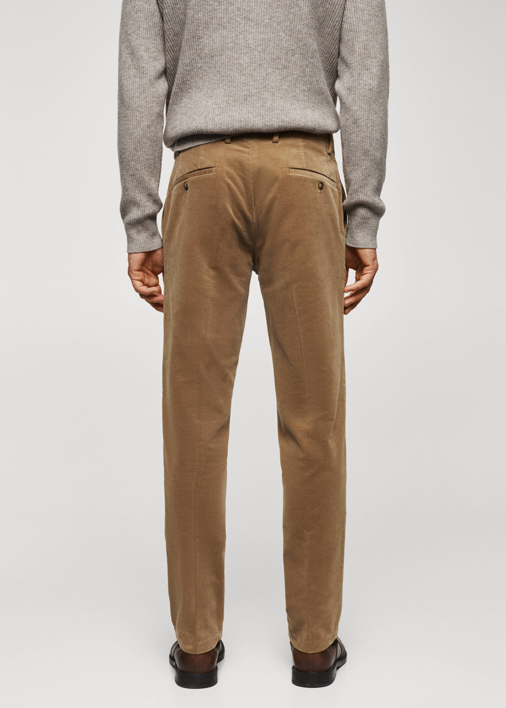 Slim-fit micro-corduroy trousers - Reverse of the article