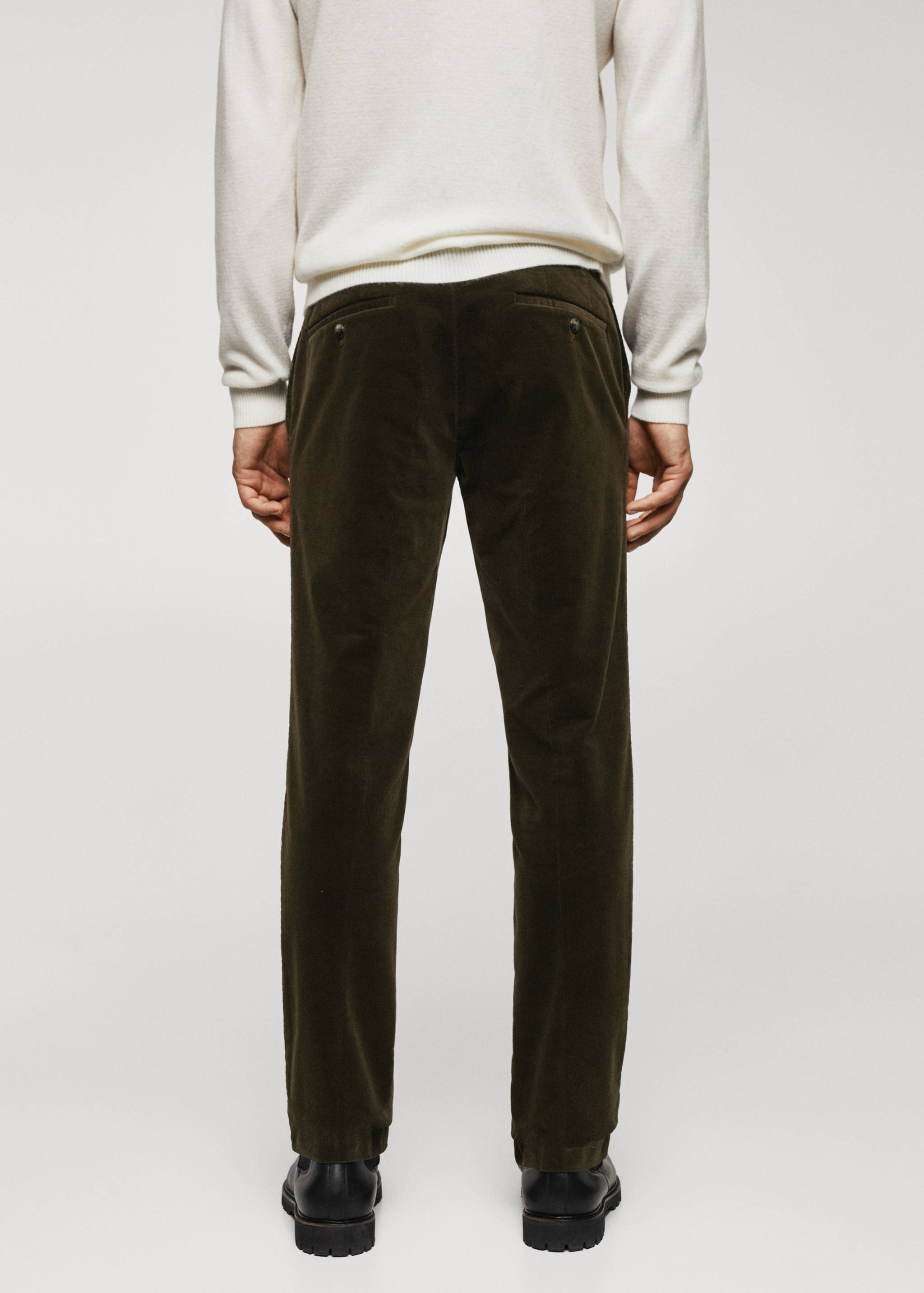 Slim-fit micro-corduroy trousers - Reverse of the article