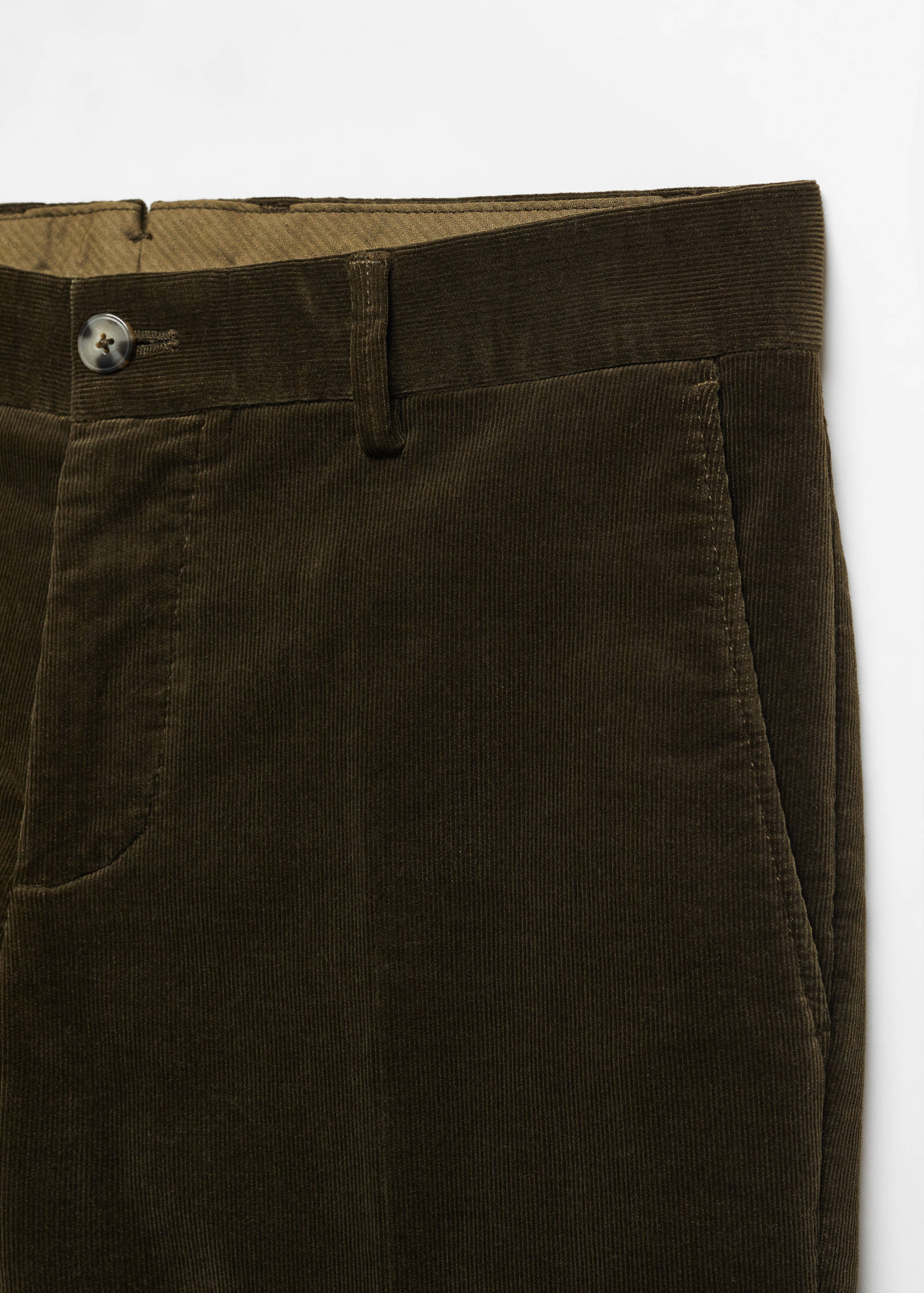 Slim-fit micro-corduroy trousers - Details of the article 8
