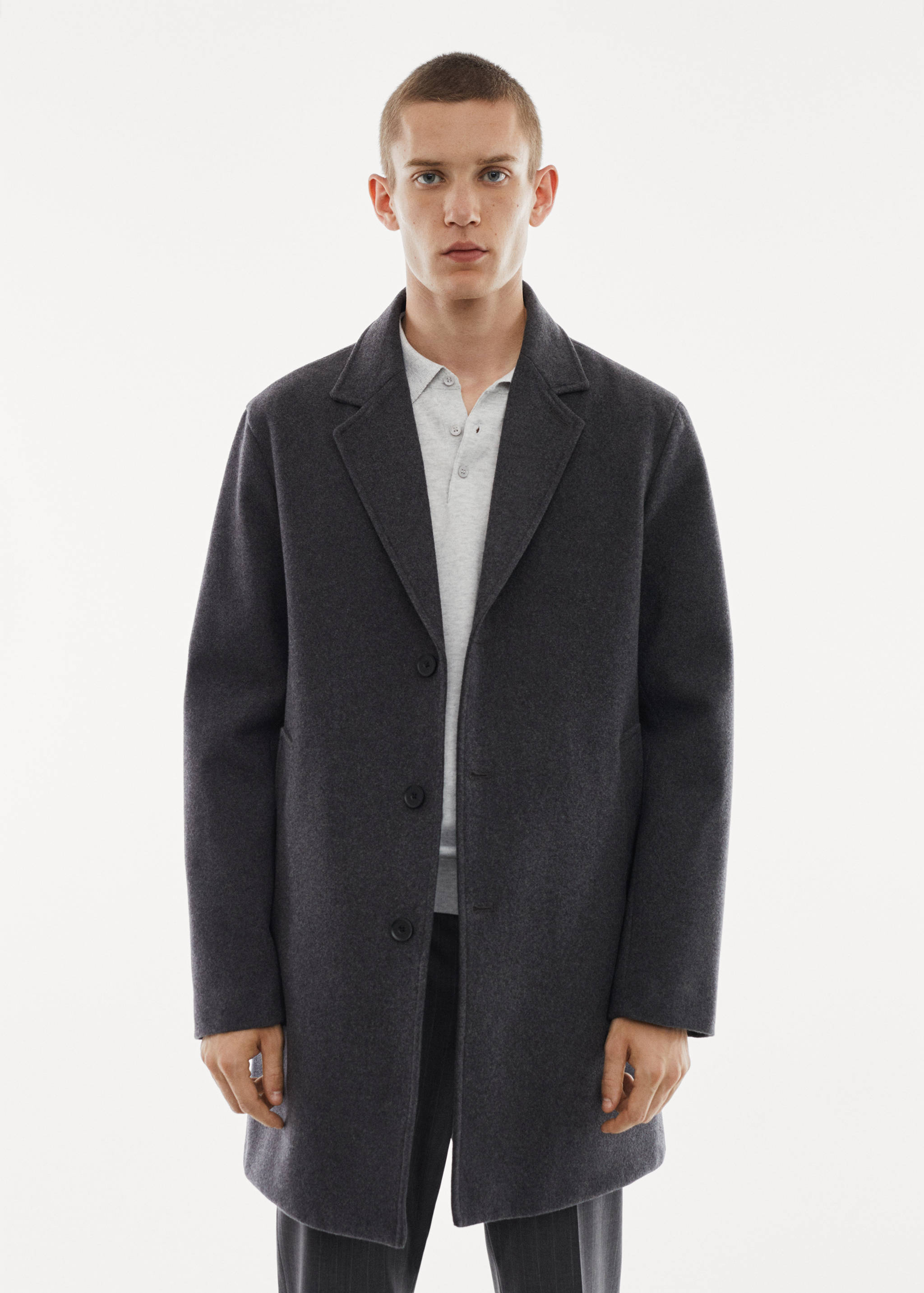 Detachable hood wool coat - Details of the article 4