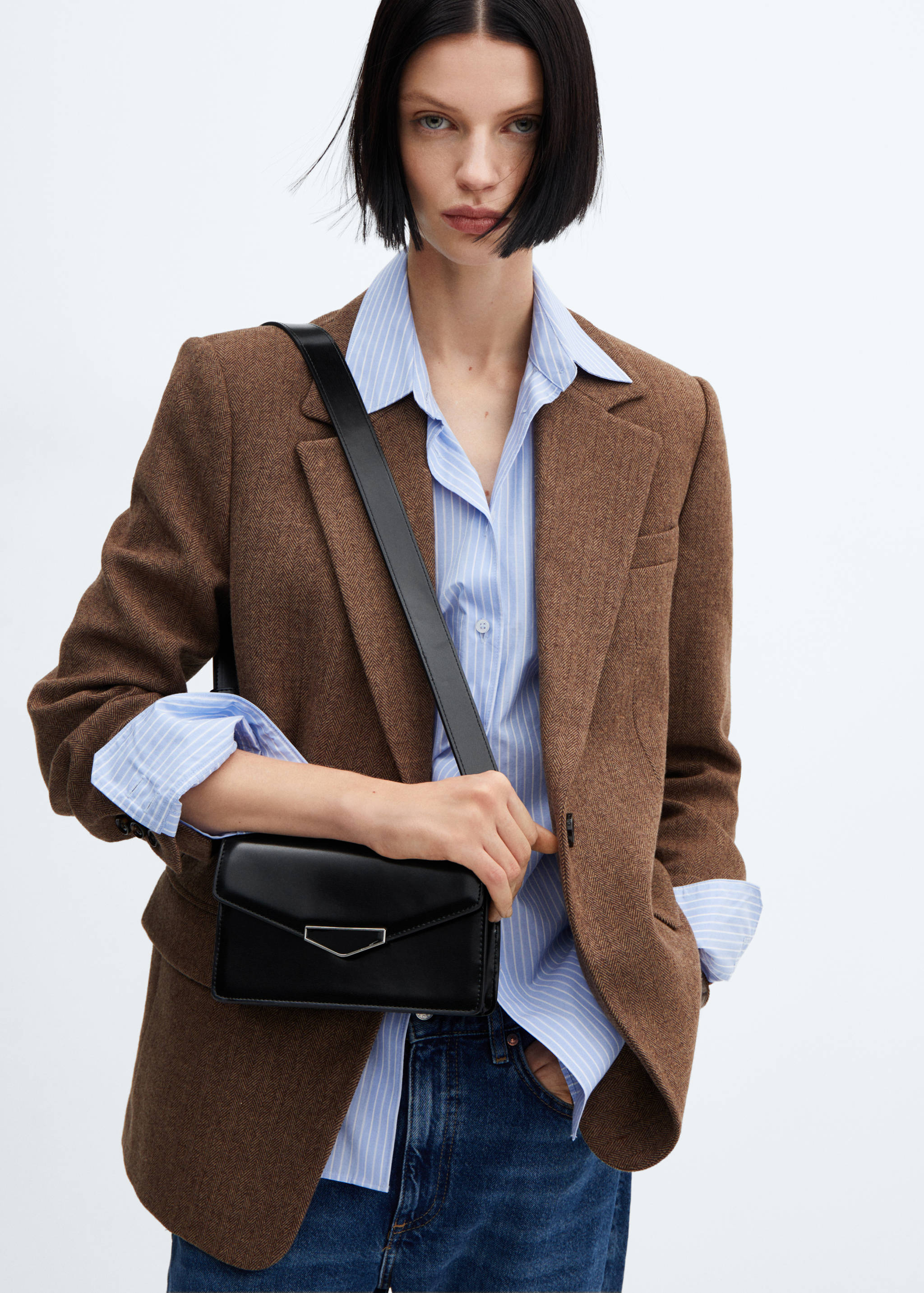 Crossbody bag with flap - General plane