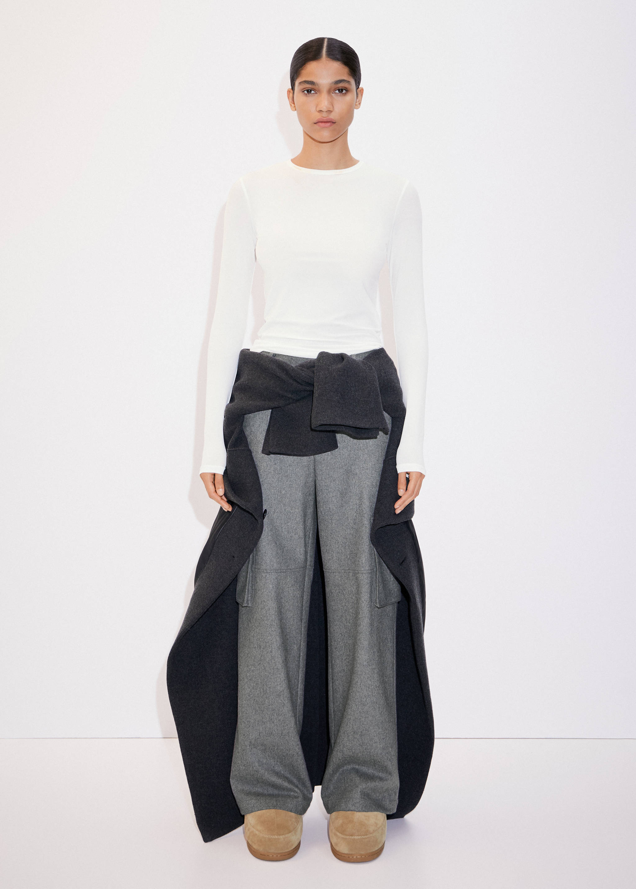 T-shirt manches longues col rond - Plan général