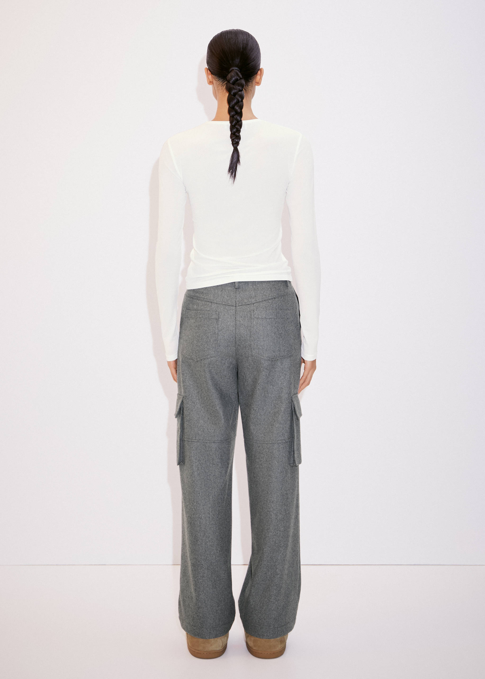 T-shirt manches longues col rond - Verso de l’article