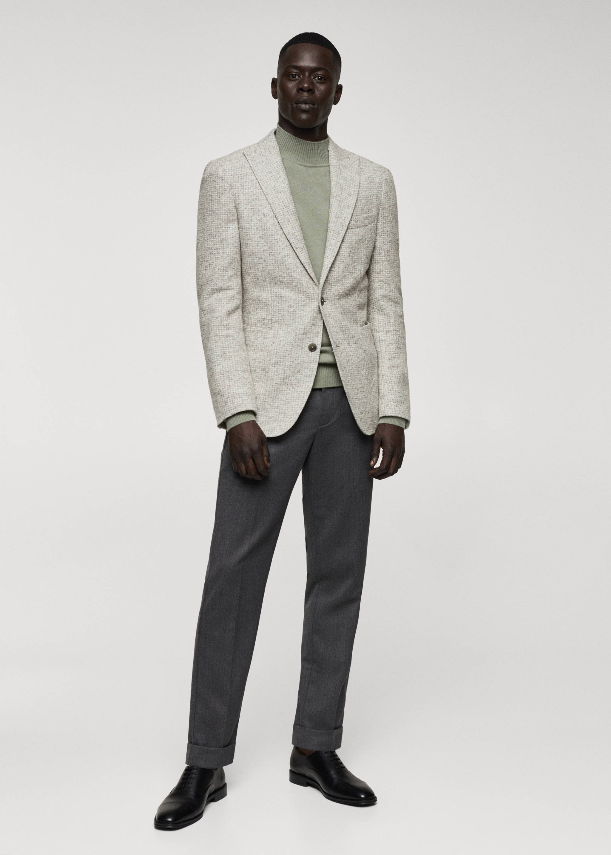 Blazer laine vierge pied-de-poule - Plan général