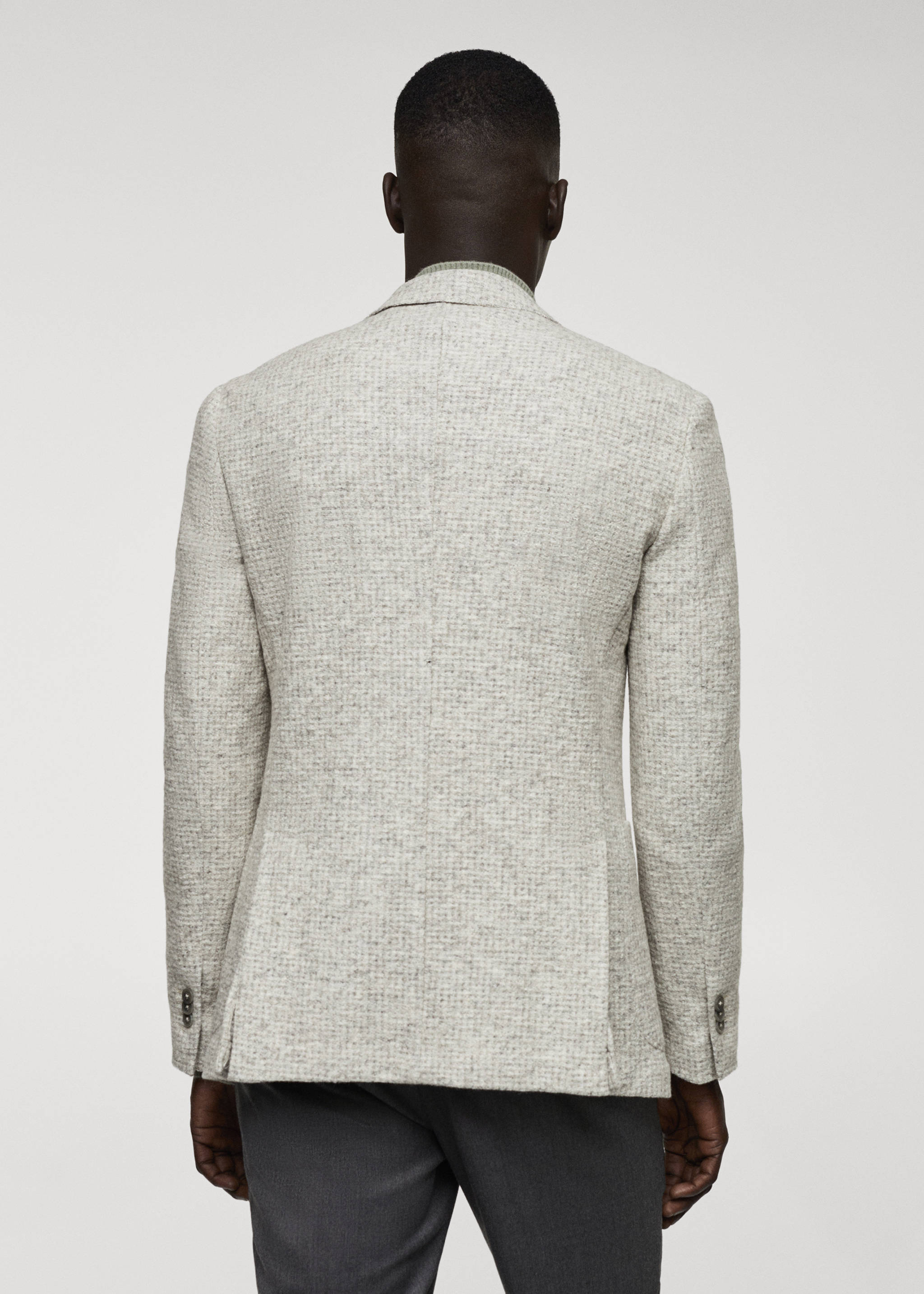 Blazer laine vierge pied-de-poule - Verso de l’article