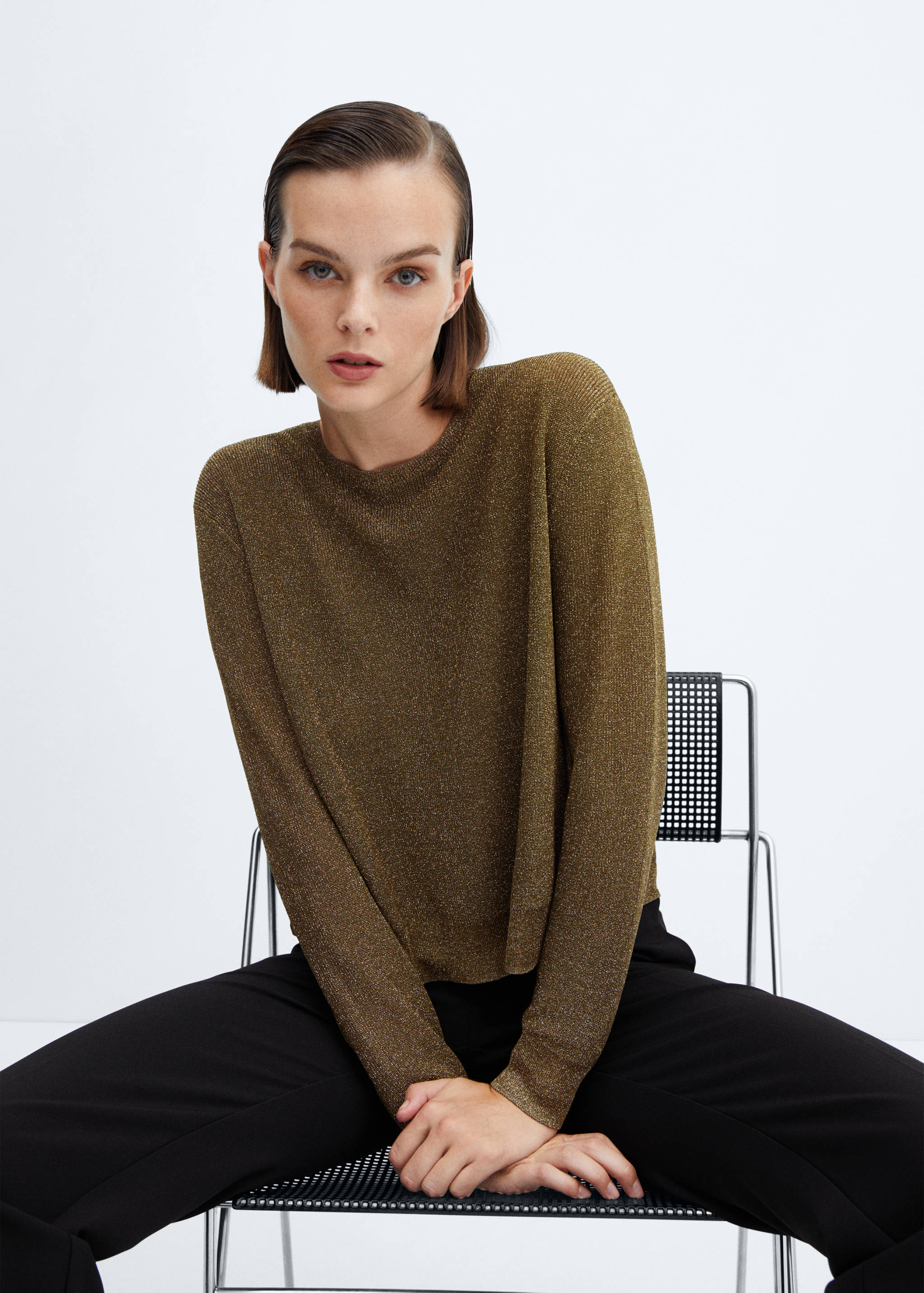 Crewneck lurex sweater - Details of the article 2