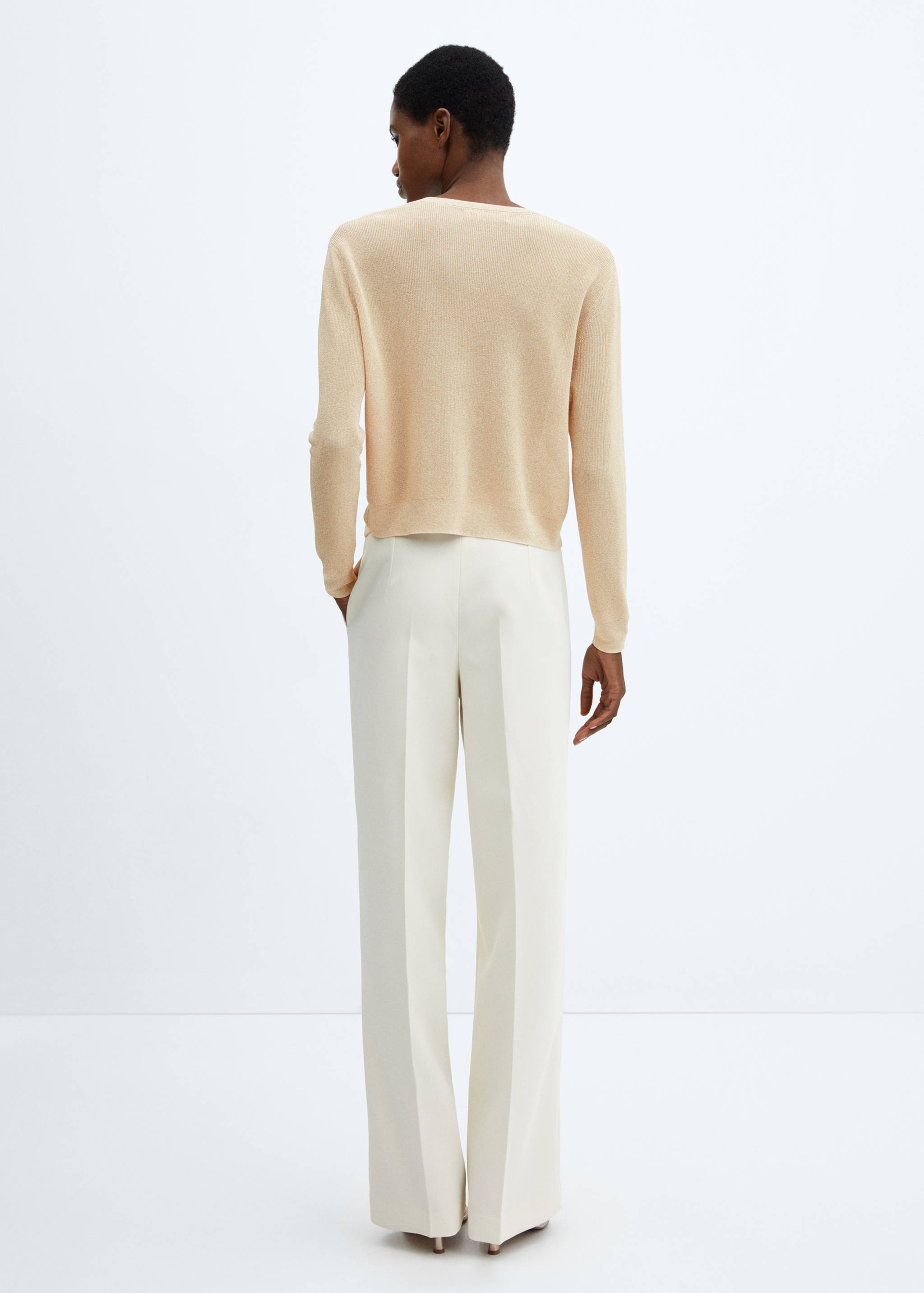 Crewneck lurex sweater - Reverse of the article