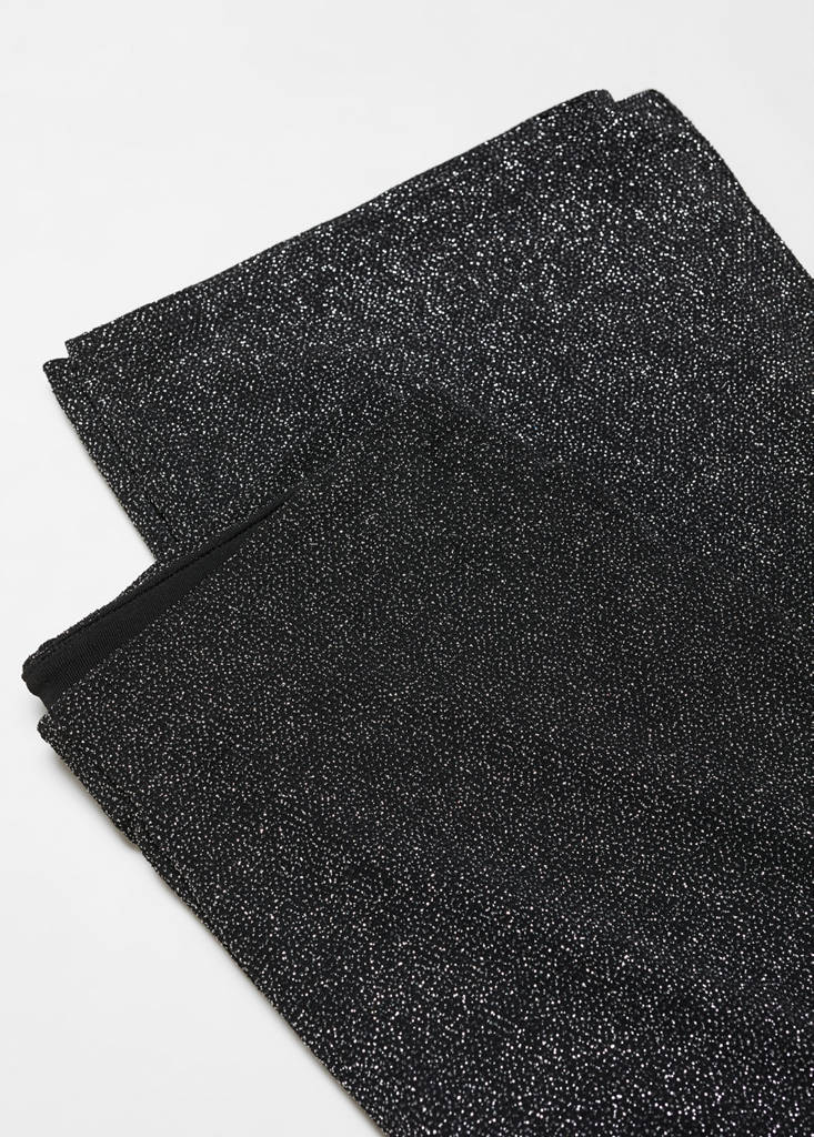 High-waisted glitter trousers — Silver