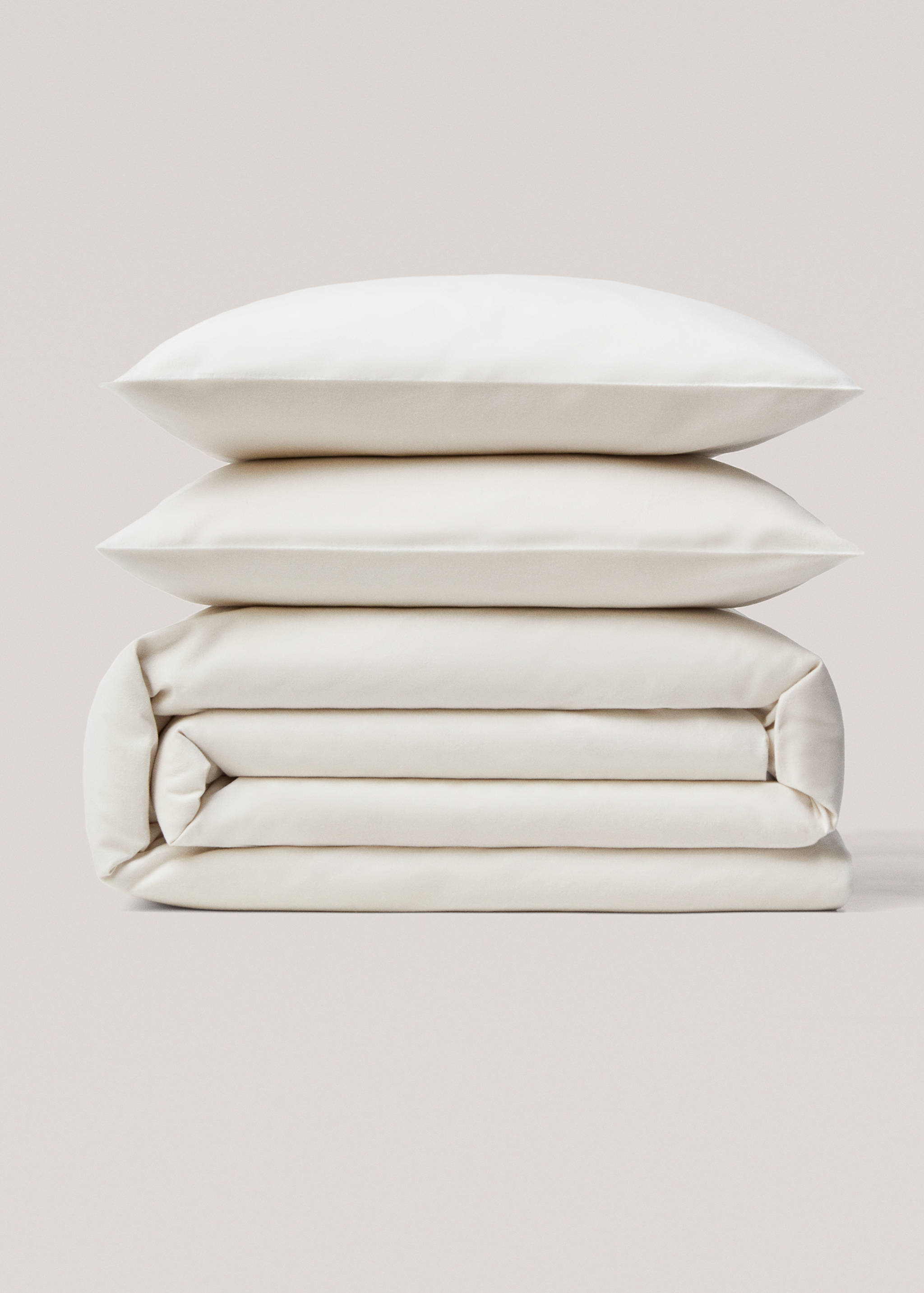 Einfarbiger Bettbezug aus Flanell für 135/140 cm Bett - Artikel ohne Model