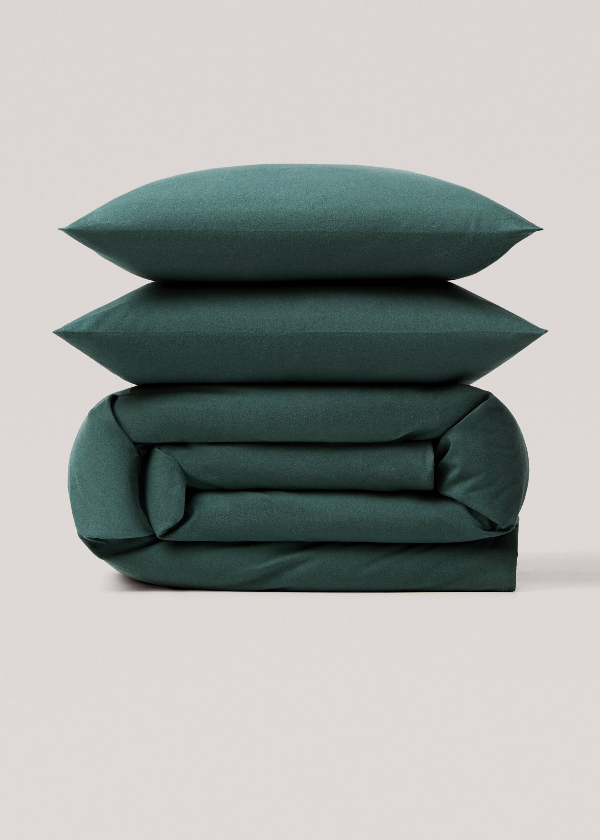 Einfarbiger Bettbezug aus Flanell für 135/140 cm Bett - Artikel ohne Model