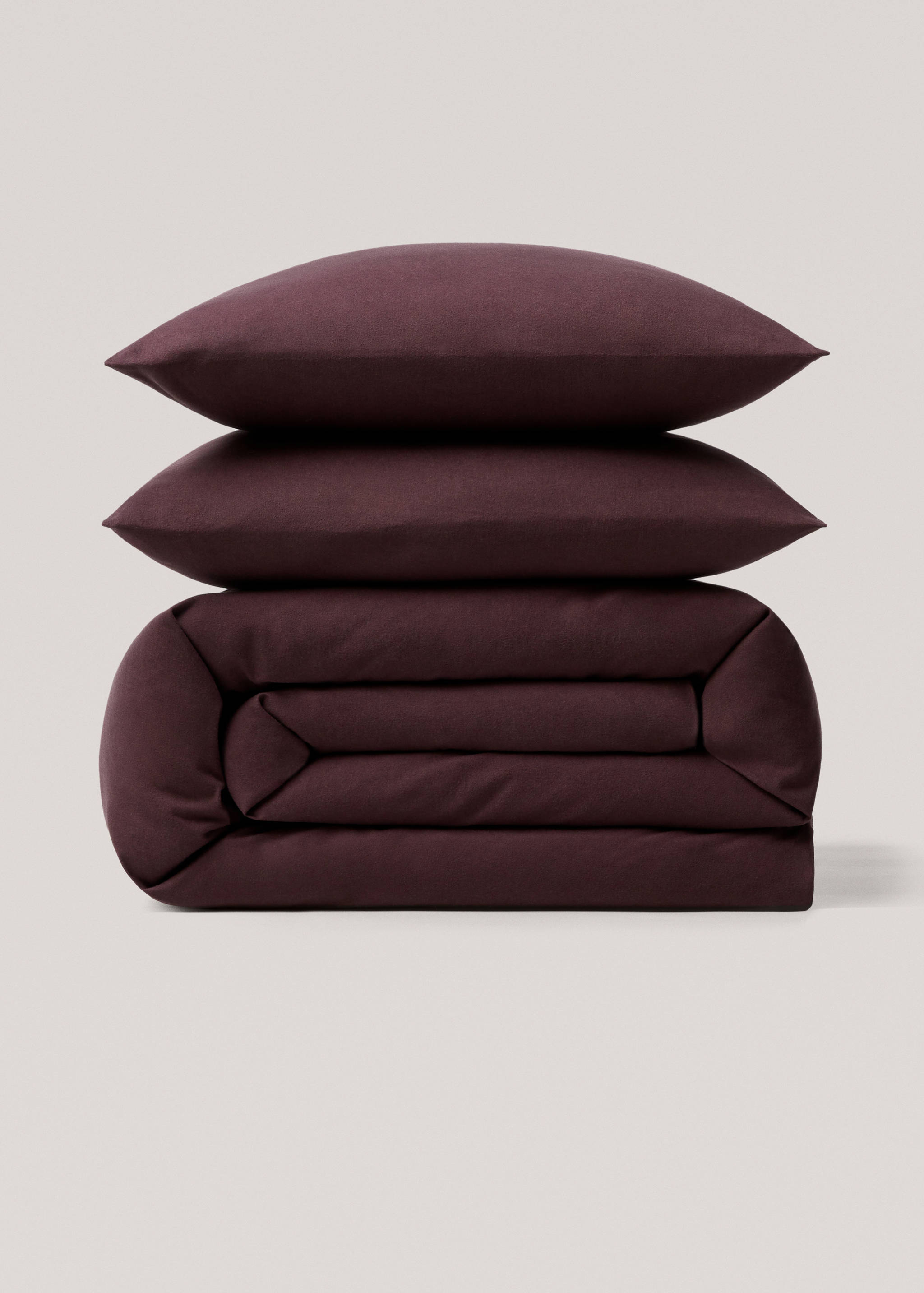 Einfarbiger Bettbezug aus Flanell für 135/140 cm Bett - Artikel ohne Model