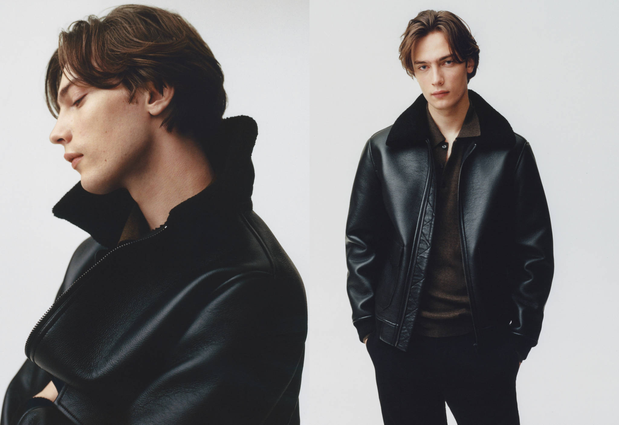 Blouson double face simili-cuir - Plan panoramique