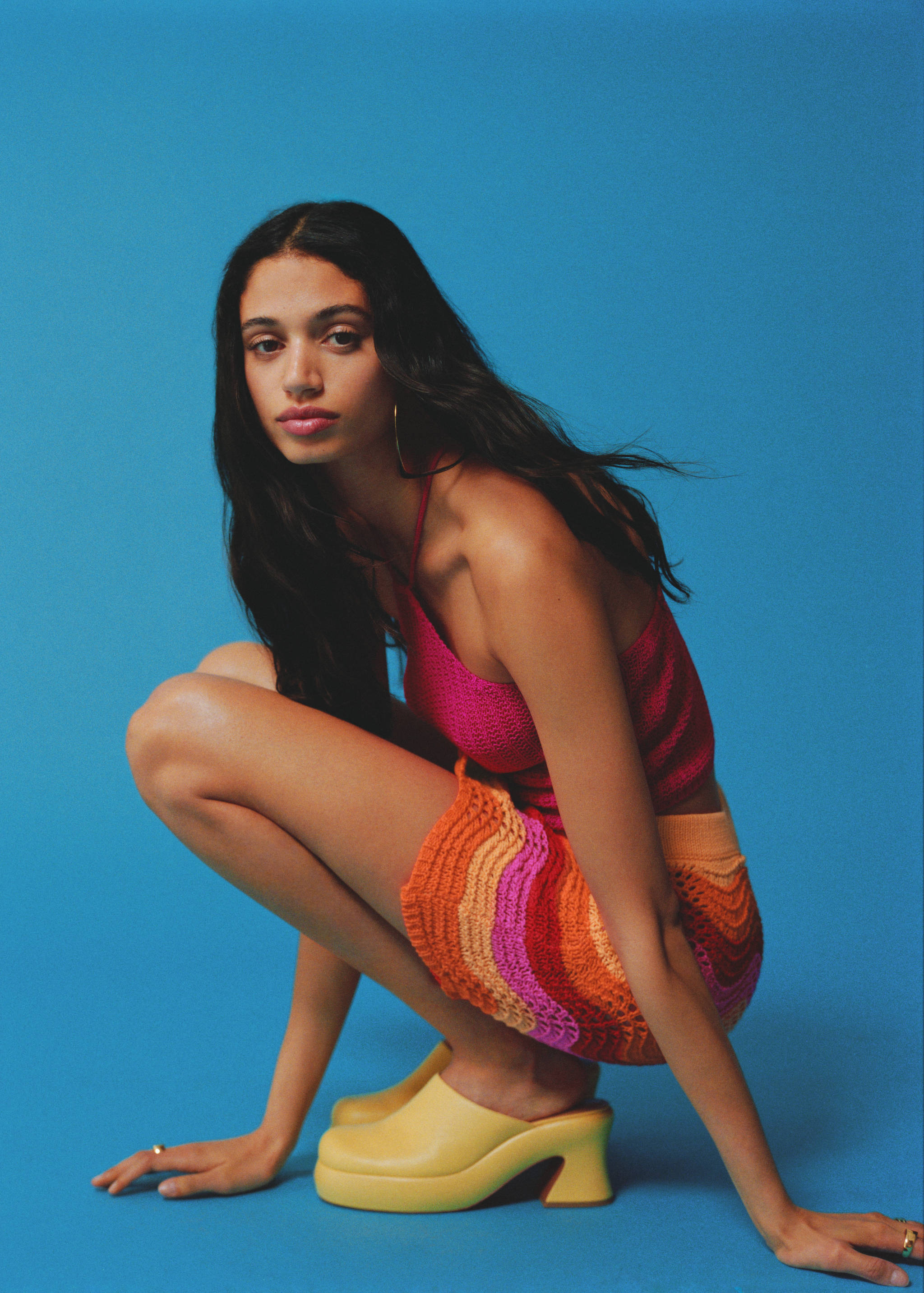 Sabots cuir talon bloc - Plan général