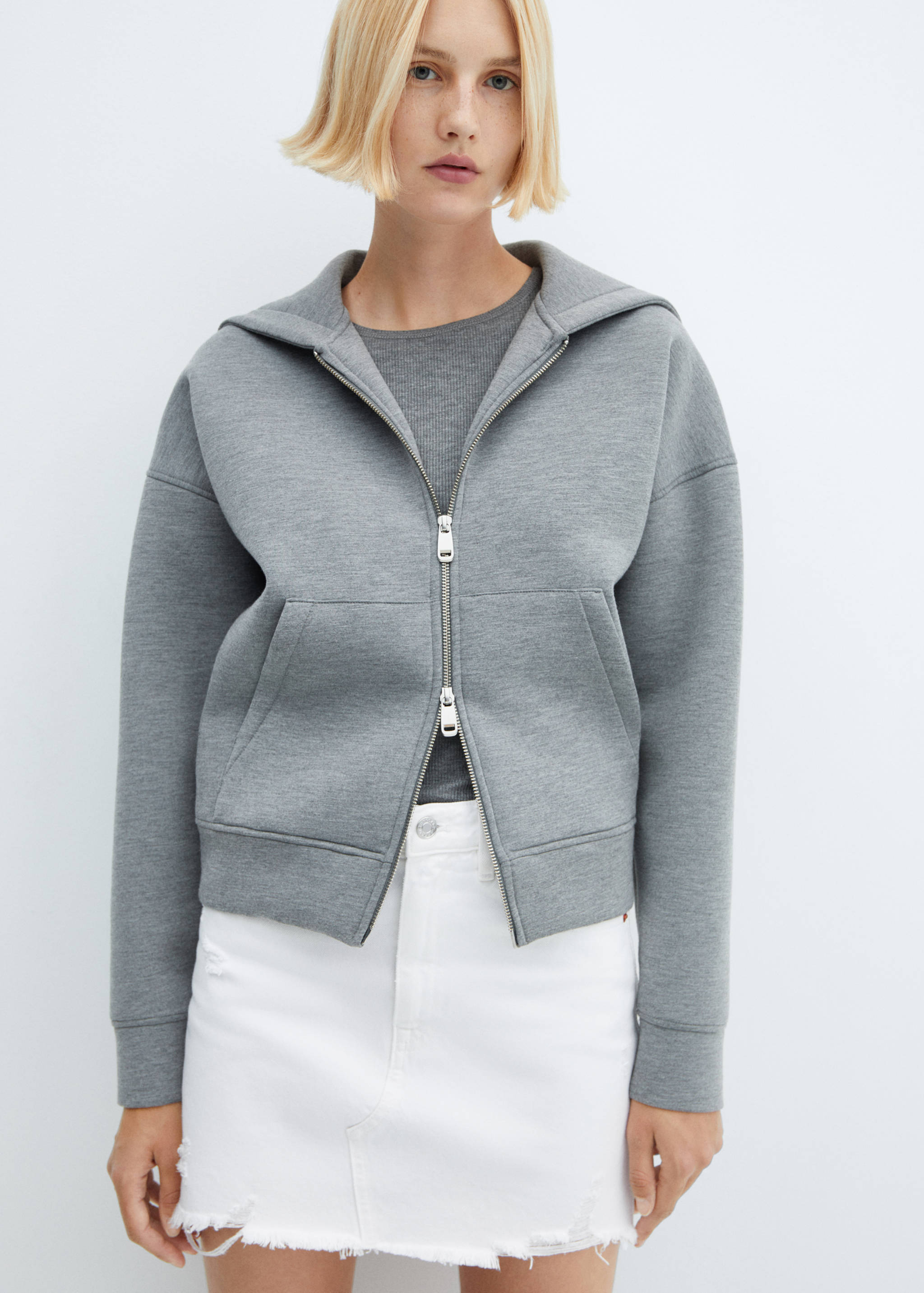 Denim mini-skirt - Medium plane