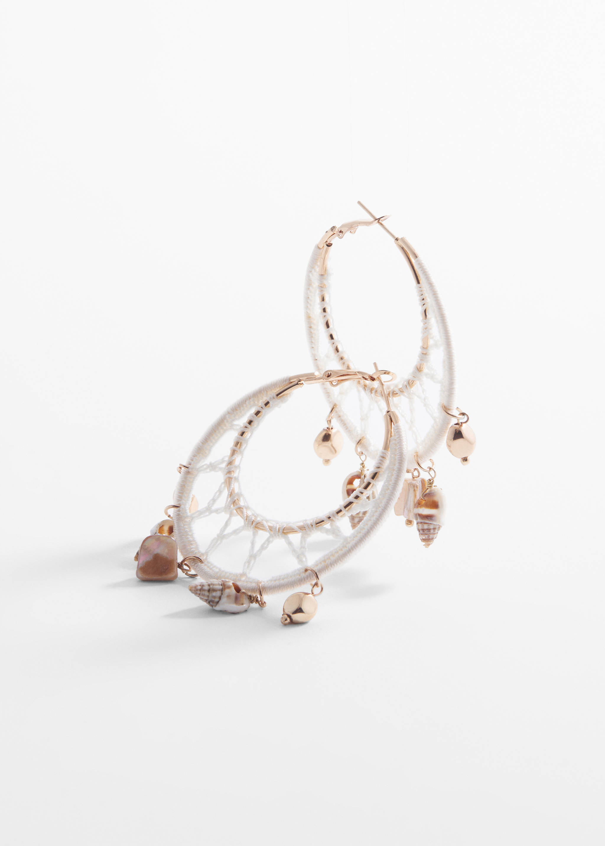 Bead loop earrings - Medium plane