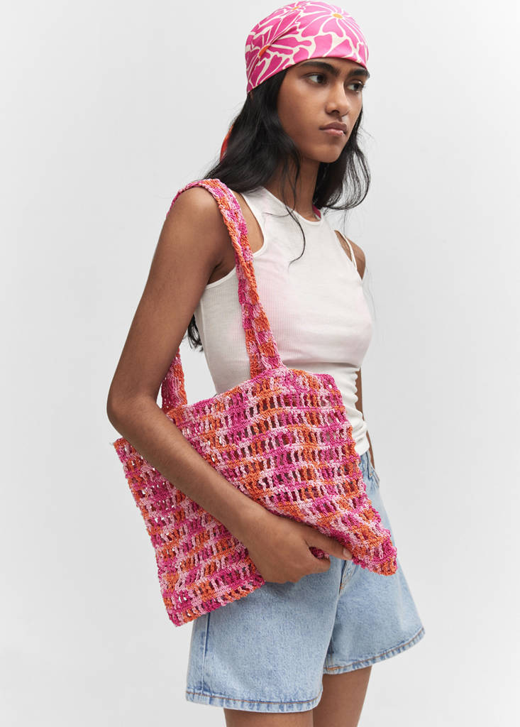 Braided net bag - Women | MANGO Syria