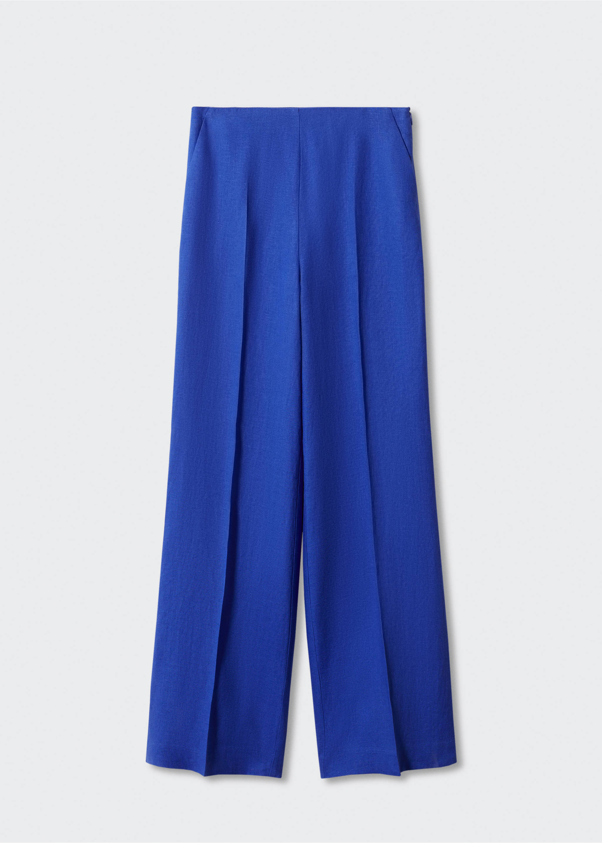 100% linen wide leg trousers - Article without model, Blue. Ref: 57040153-00.