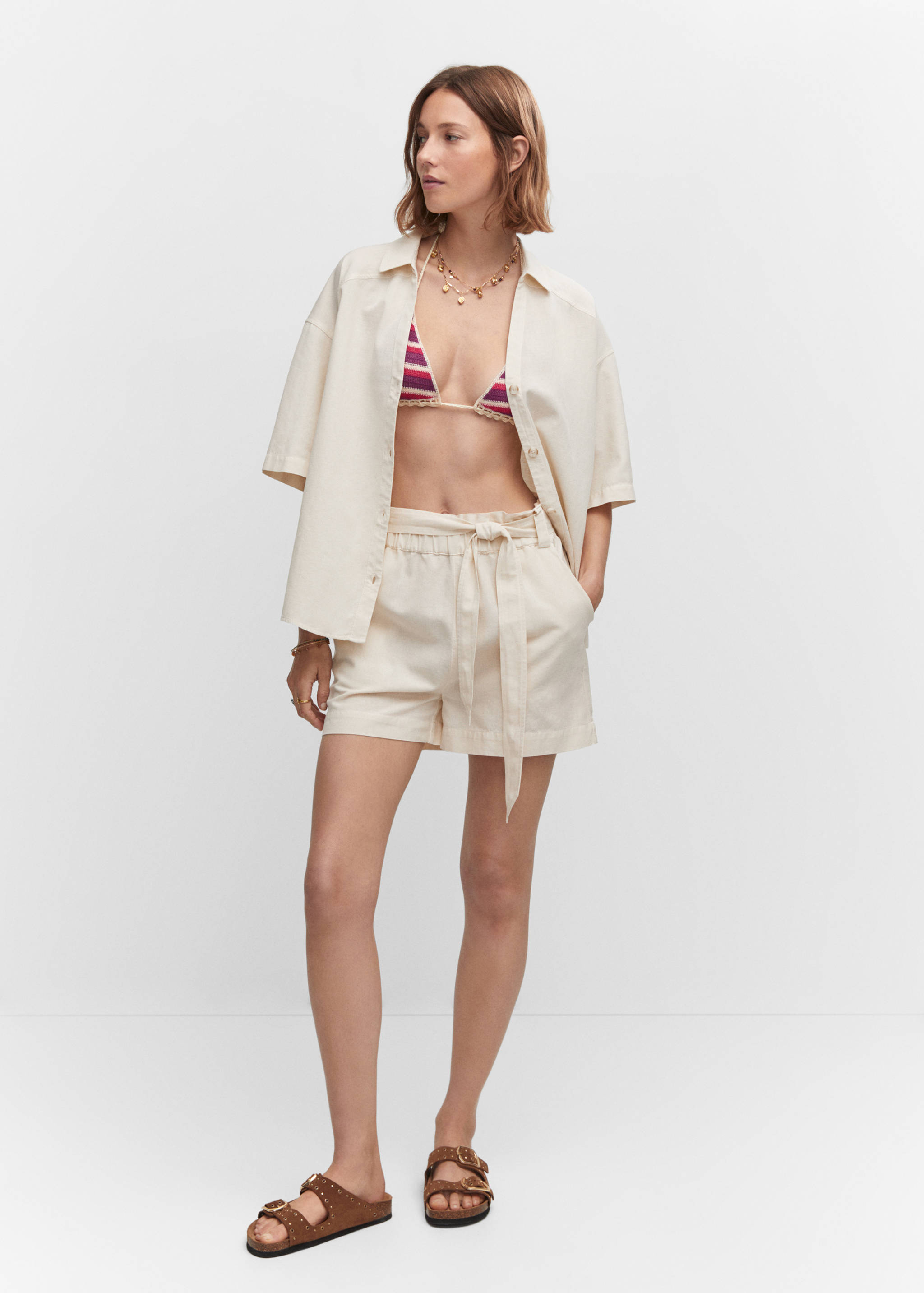 Camisa algodón lino - Plano general