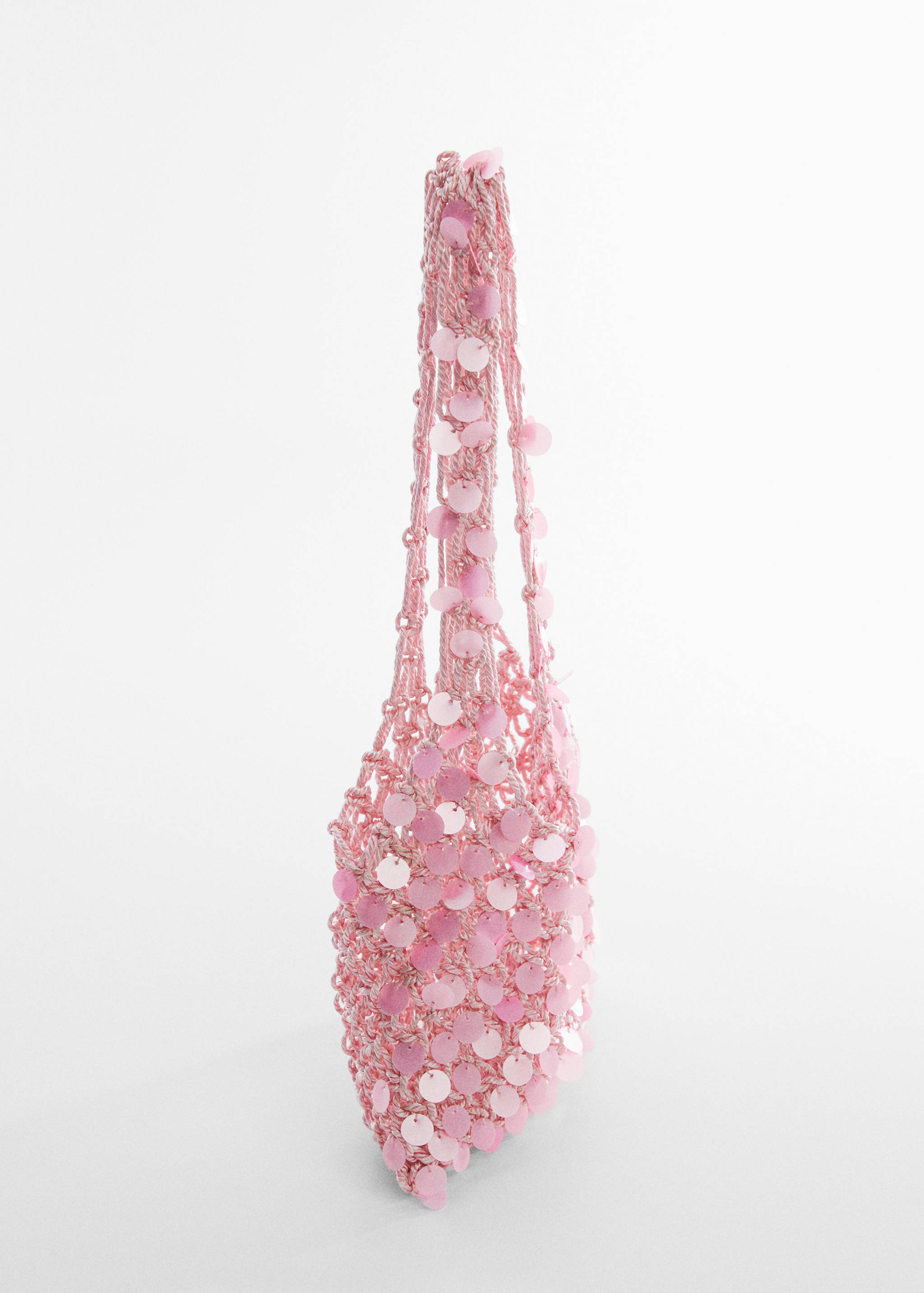 Sequined net bag - Medium plane