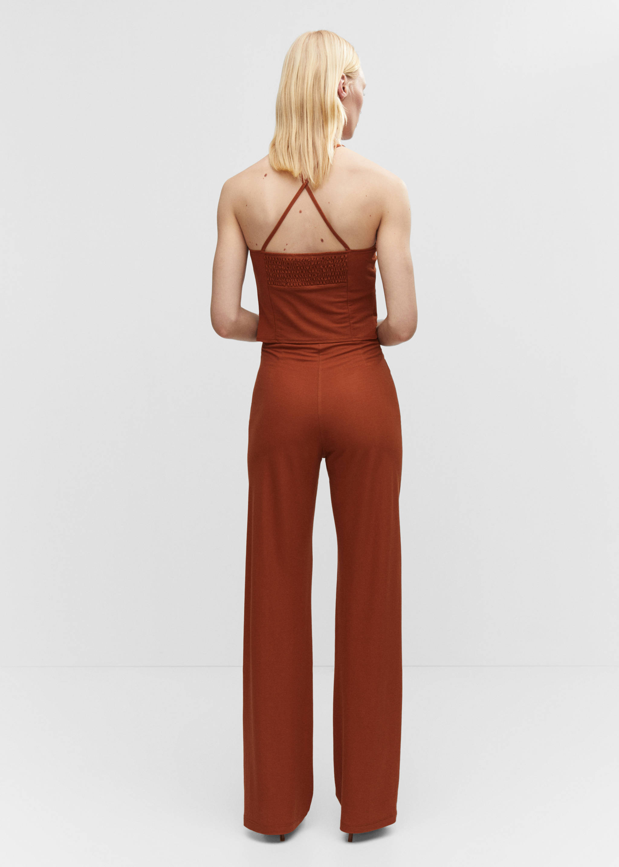 Knitted wide leg trousers - Reverse of the article