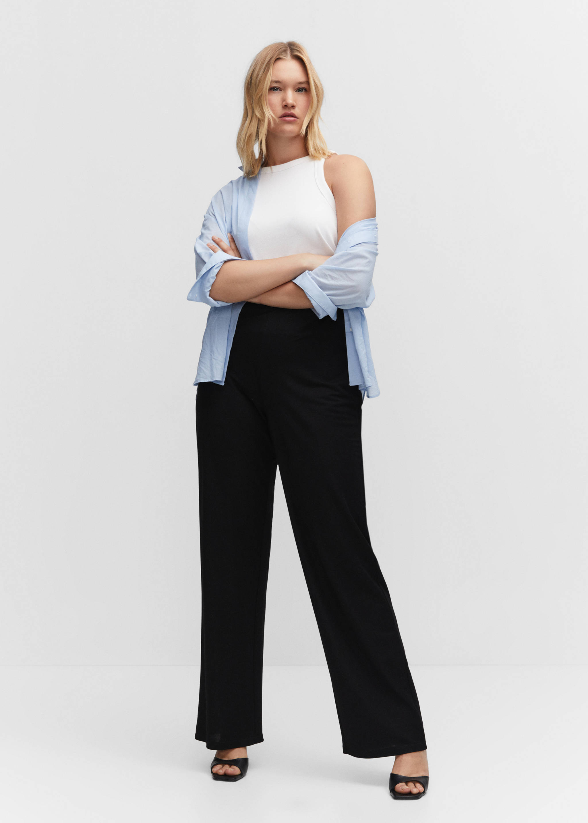 Knitted wide leg trousers - Details of the article 3