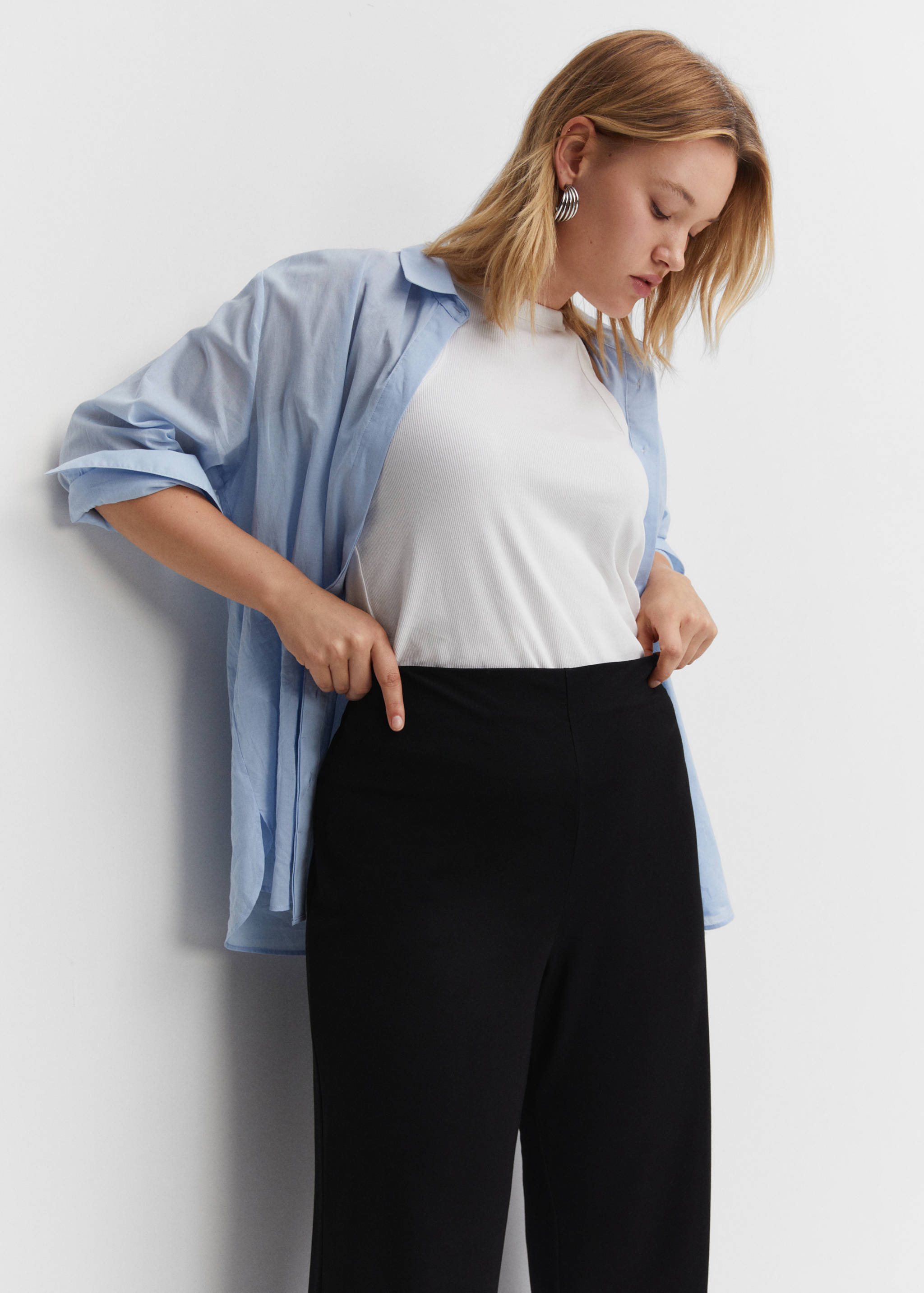 Knitted wide leg trousers - Details of the article 4