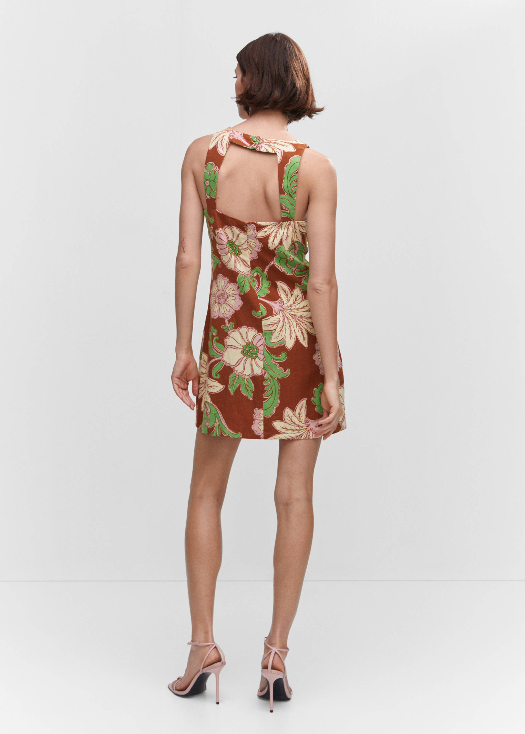 Vestido lino abertura espalda - Reverso del artículo