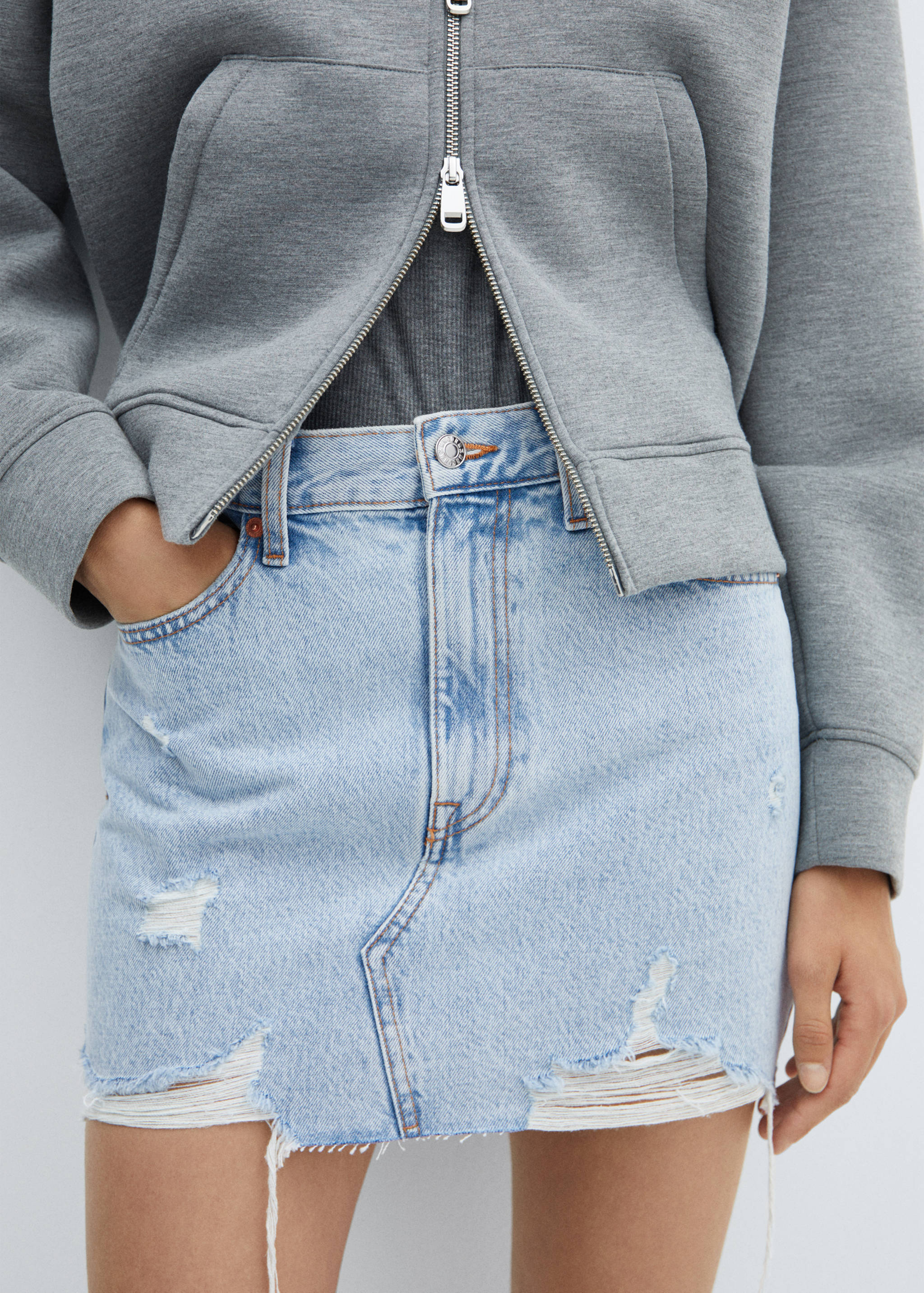 Denim mini-skirt - Details of the article 6