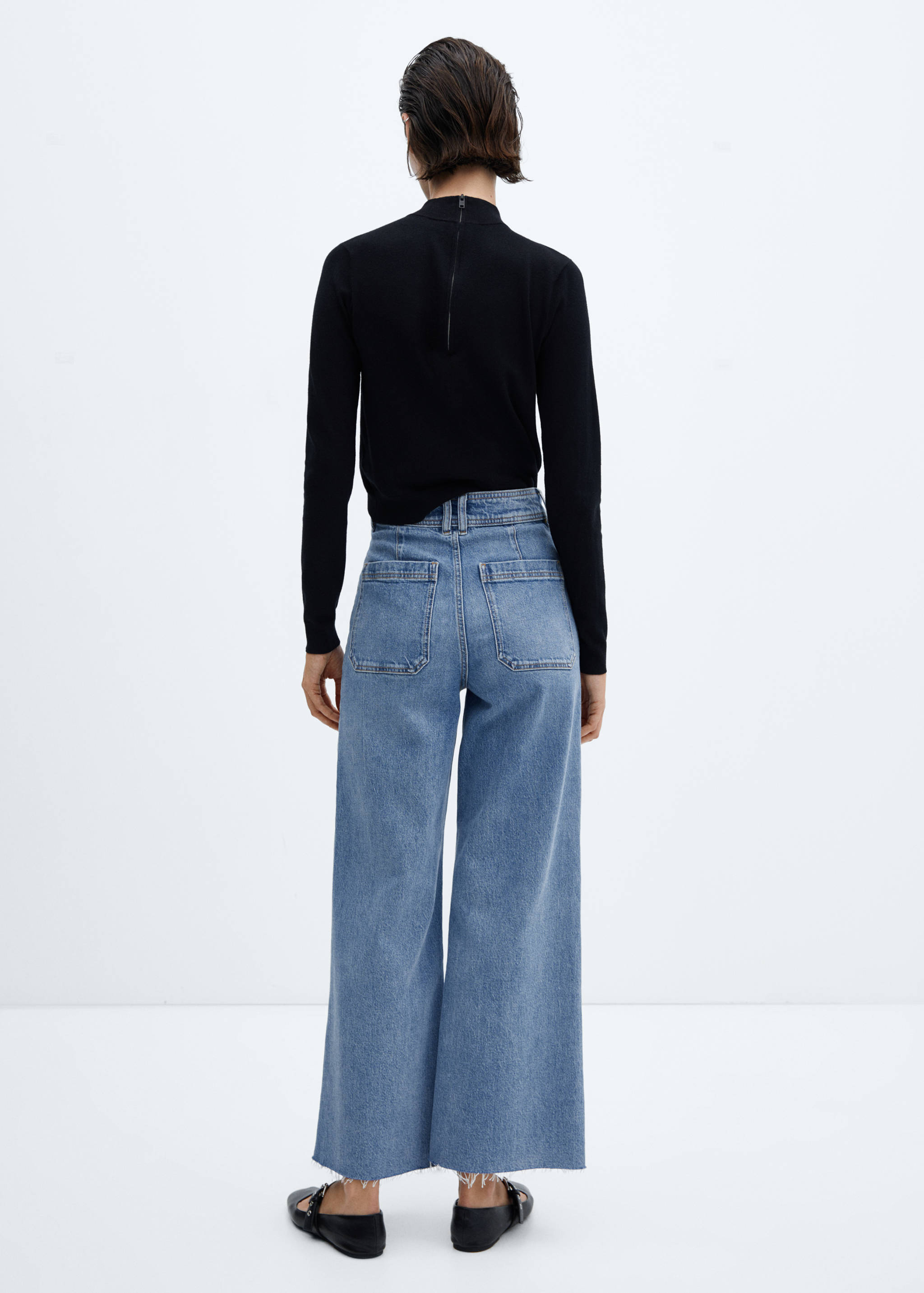 Jean style jupe-culotte Catherin taille haute - Verso de l’article
