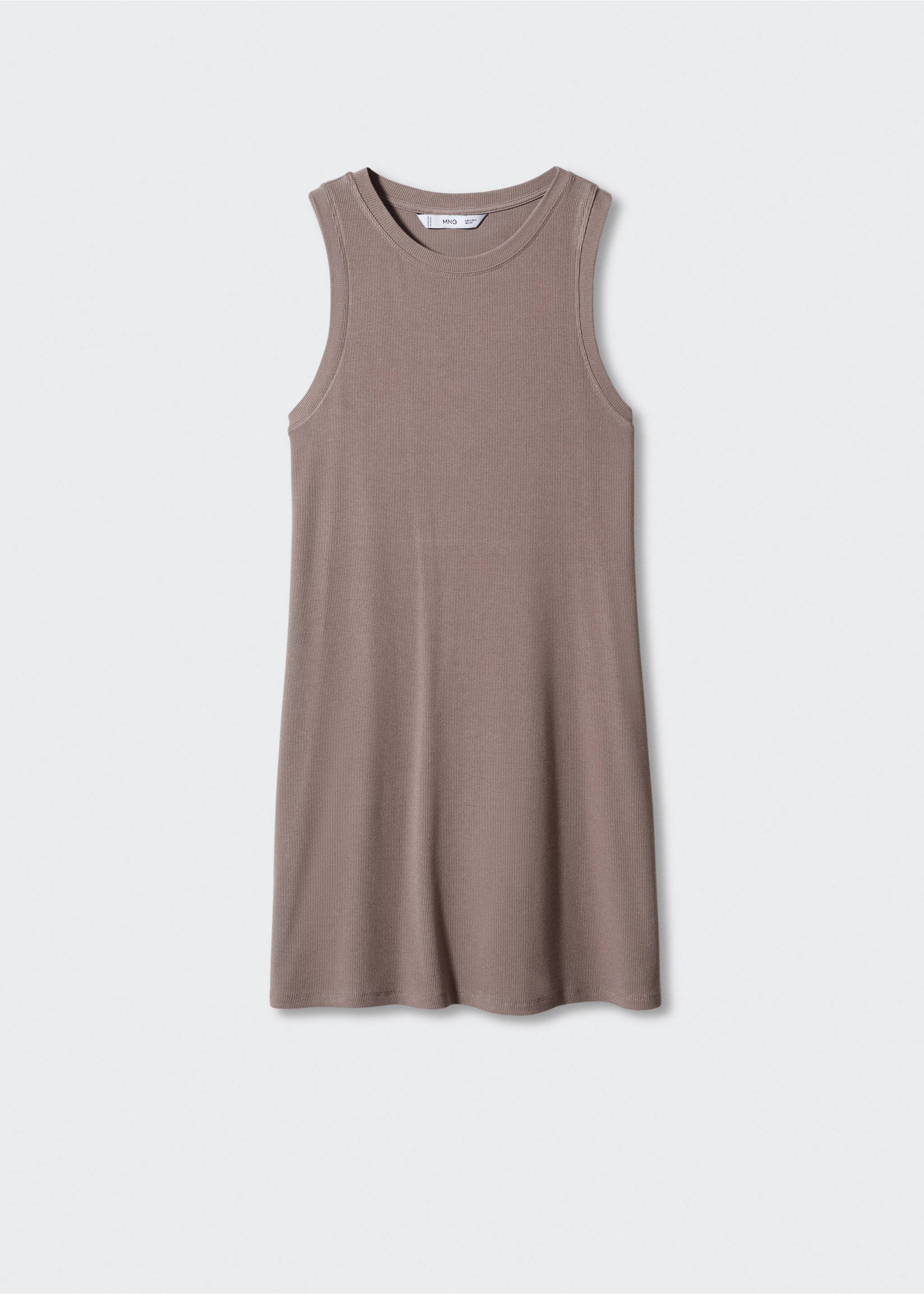 Short knitted dress - Article without model, Medium Brown. Ref: 57040302-00.